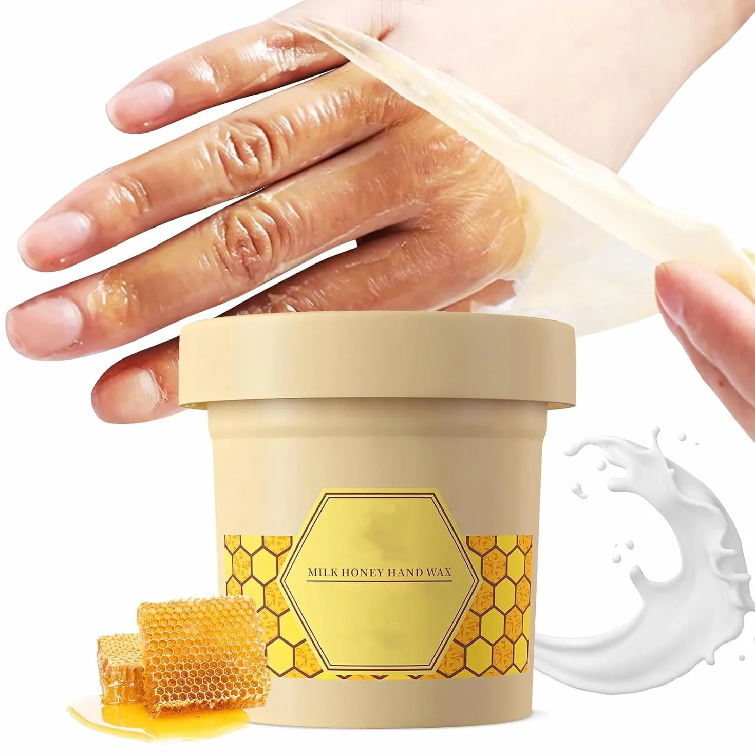Masque exfoliant au miel et à la cire de lait pour les mains hydratant (1 pièce)