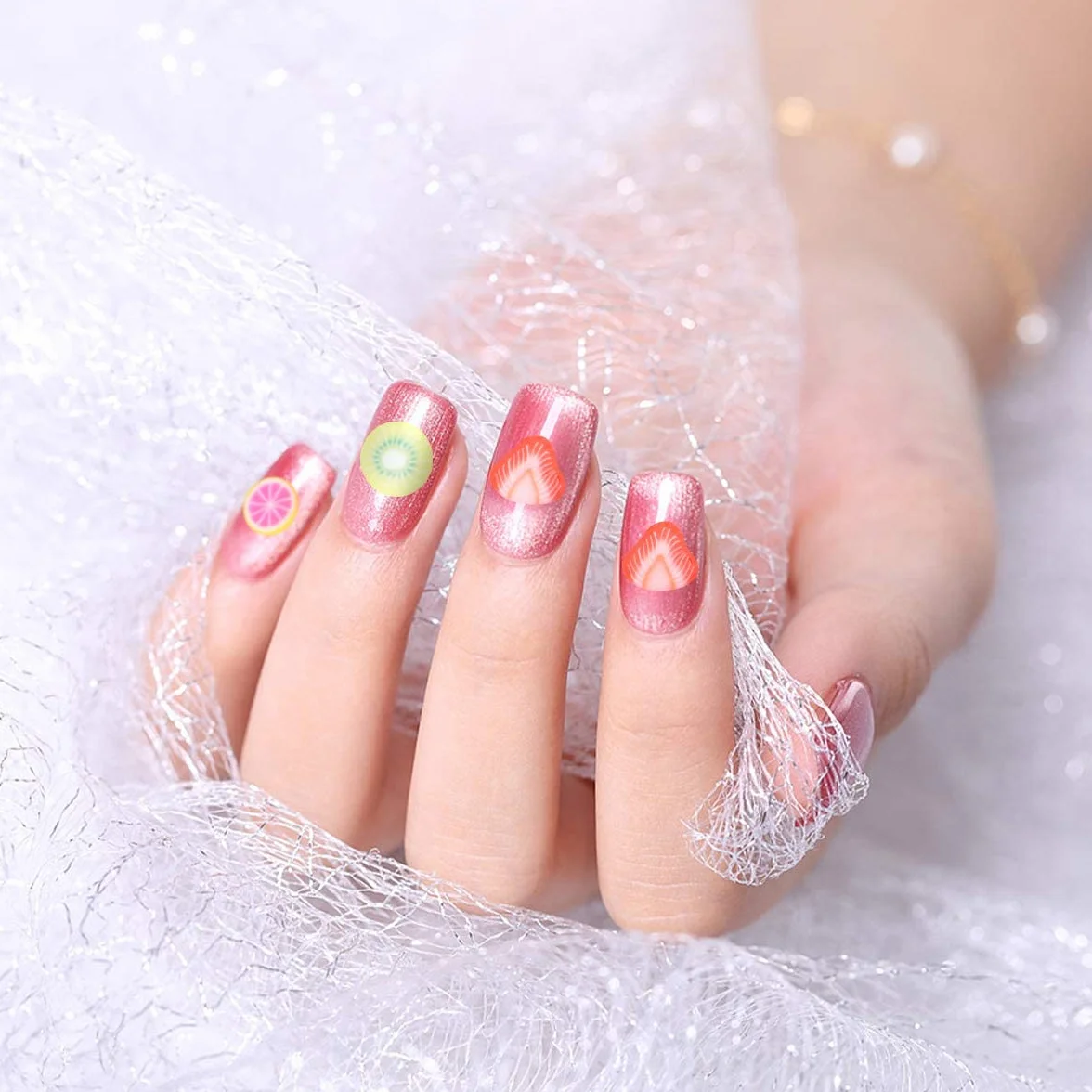 Nail Art 3D Fruit Polymère Tranches Autocollants DIY Décoration Ongle