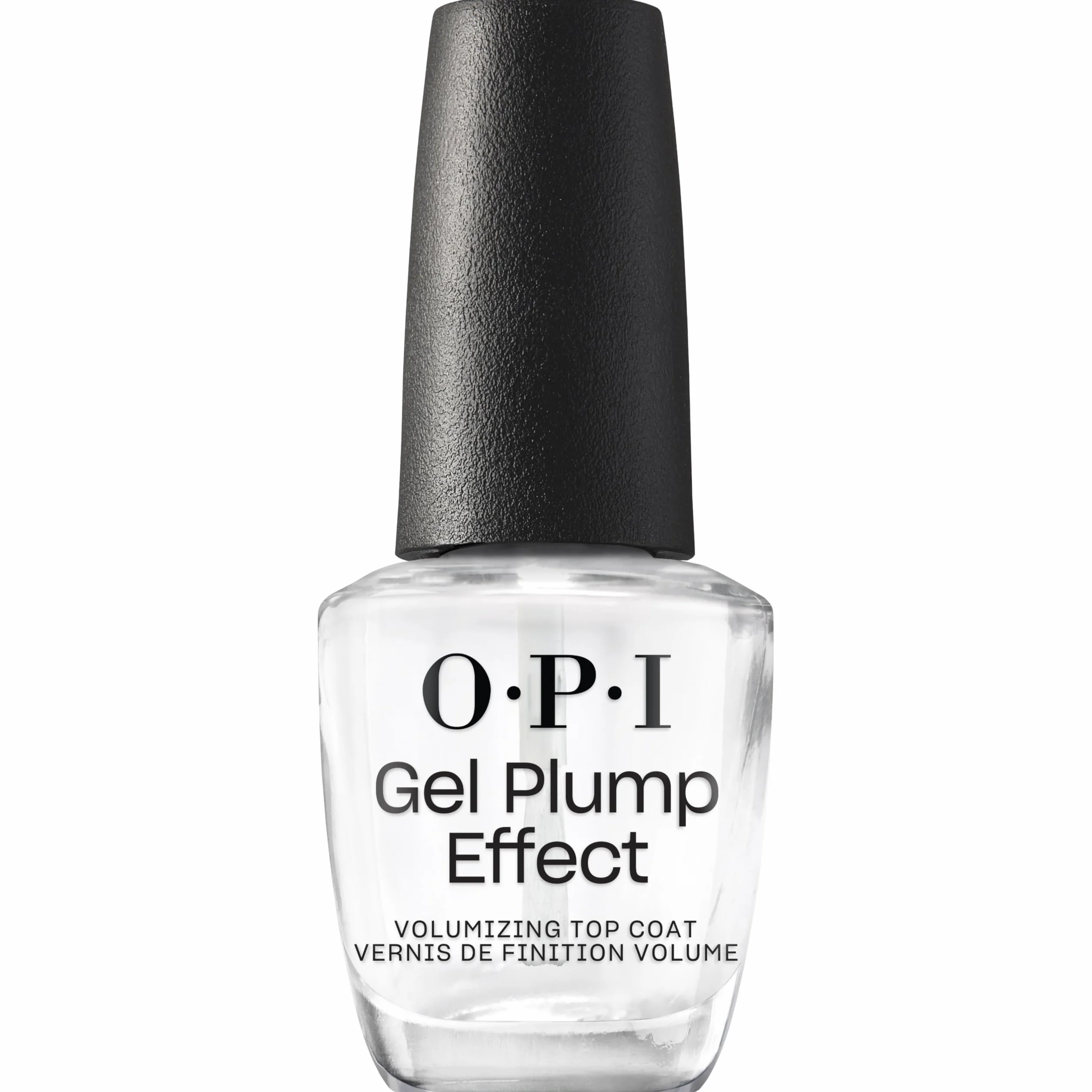 Top Coat Effet Gel OPI Gel Plump – Fini volumateur ultra brillant, protège les ongles sans lampe UV. Résultat gel garanti en un seul geste. Flacon 15 ml.