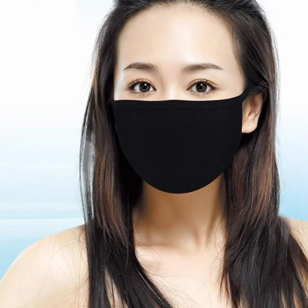 Masque de protection 100% Coton Lavable Réutilisable Noir