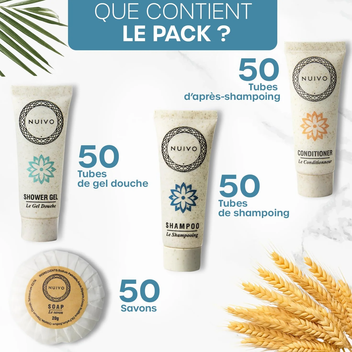 Produits d’Accueil Pack de 200 Gels Douche Shampoings 20g 30ml Écoresponsables