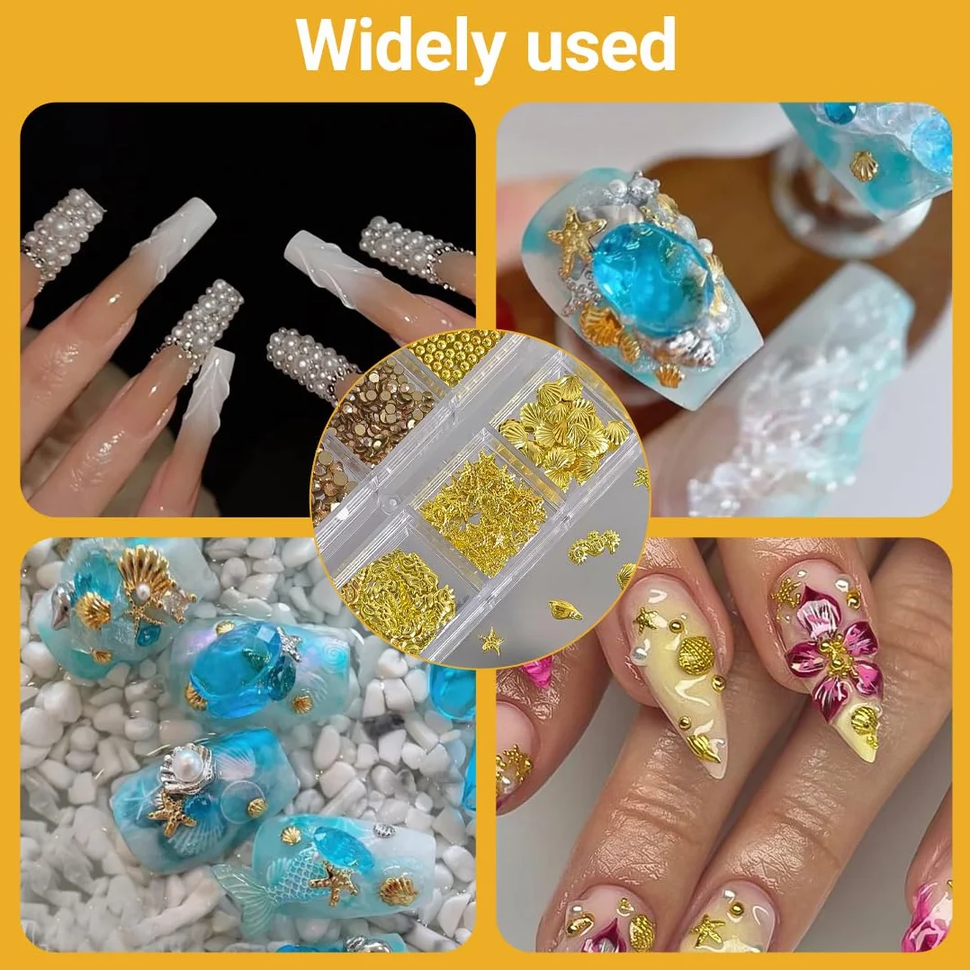 Style marin Nail Art Perle Ongle Nail Charms