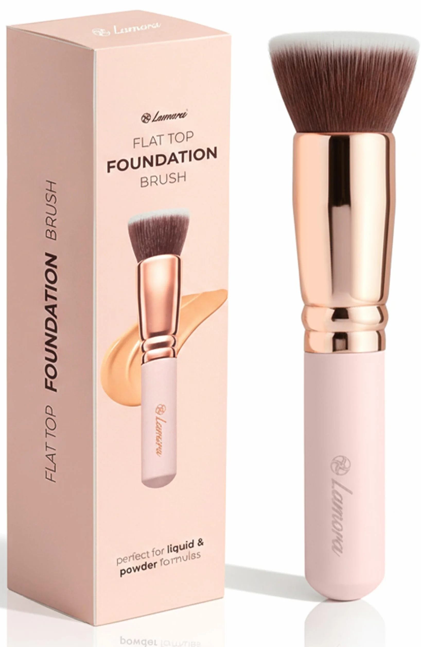 Pinceau Fond de Teint Kabuki Professionnel Maquillage Visage Synthétique Poils Denses