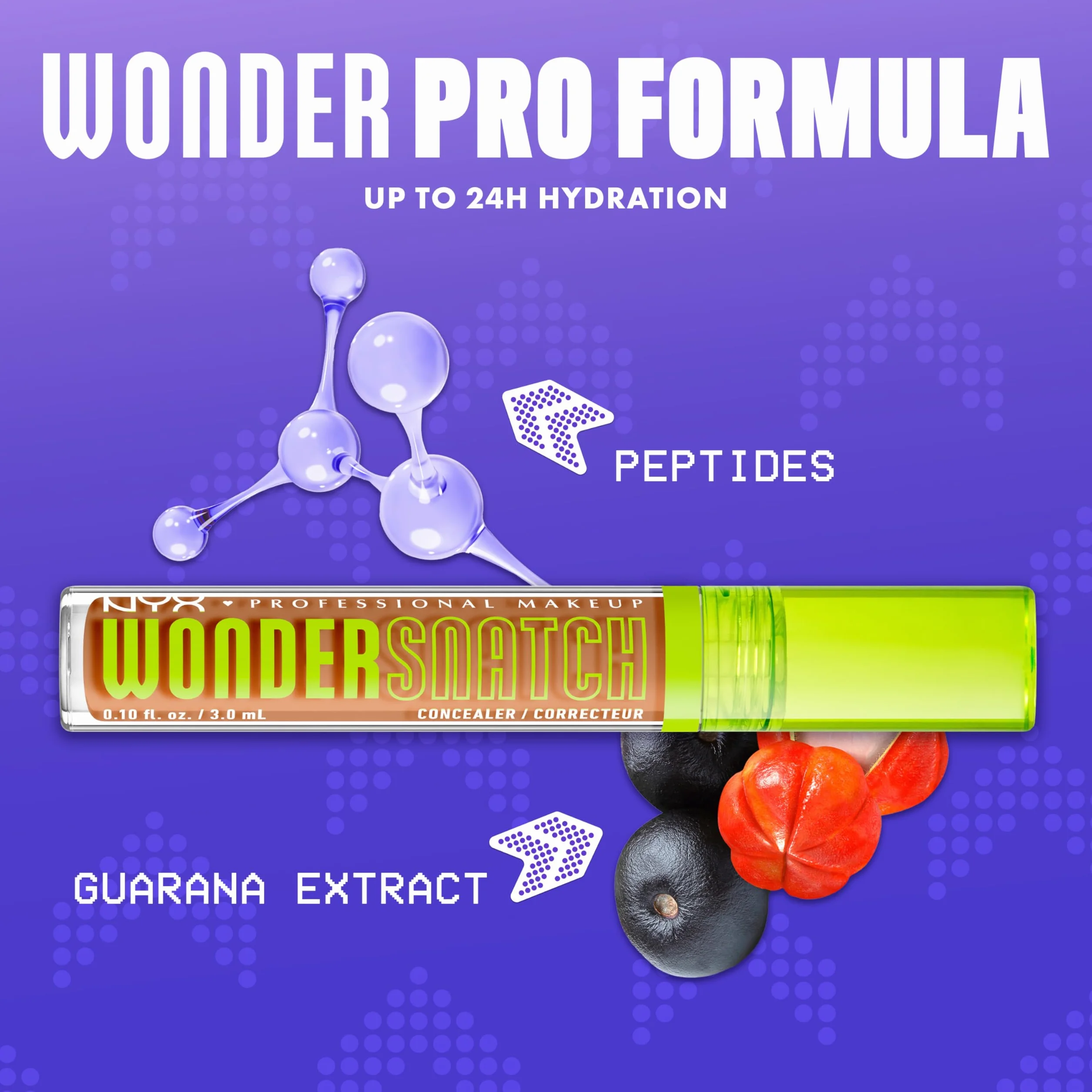 NYX Professional Makeup Wonder Snatch Concealer Liquid 24h Hydration Waterproof Golden 3 ml