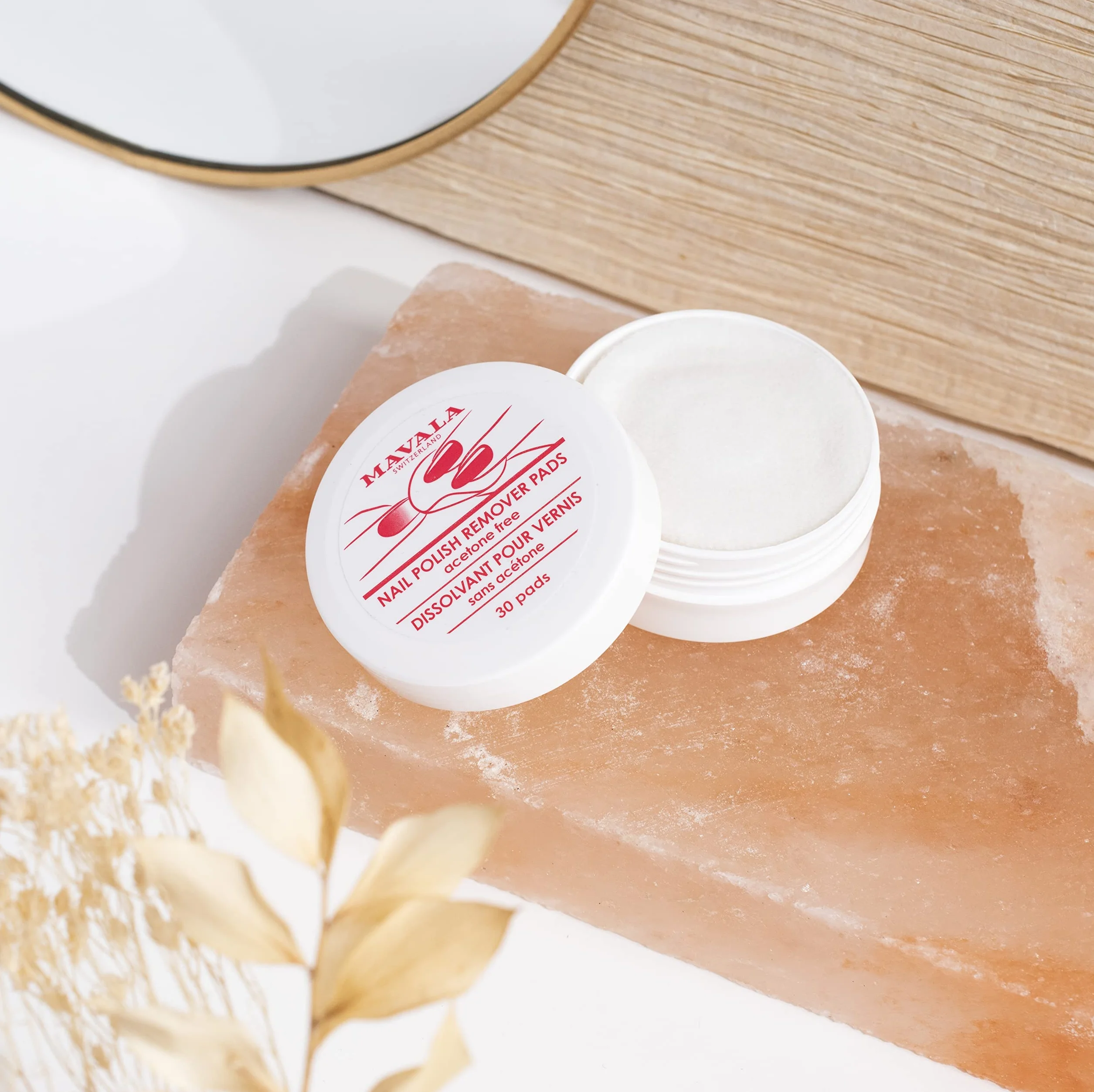 Mavala Boîte de 30 Disques Dissolvants Sans Acétone pour Vernis à Ongles