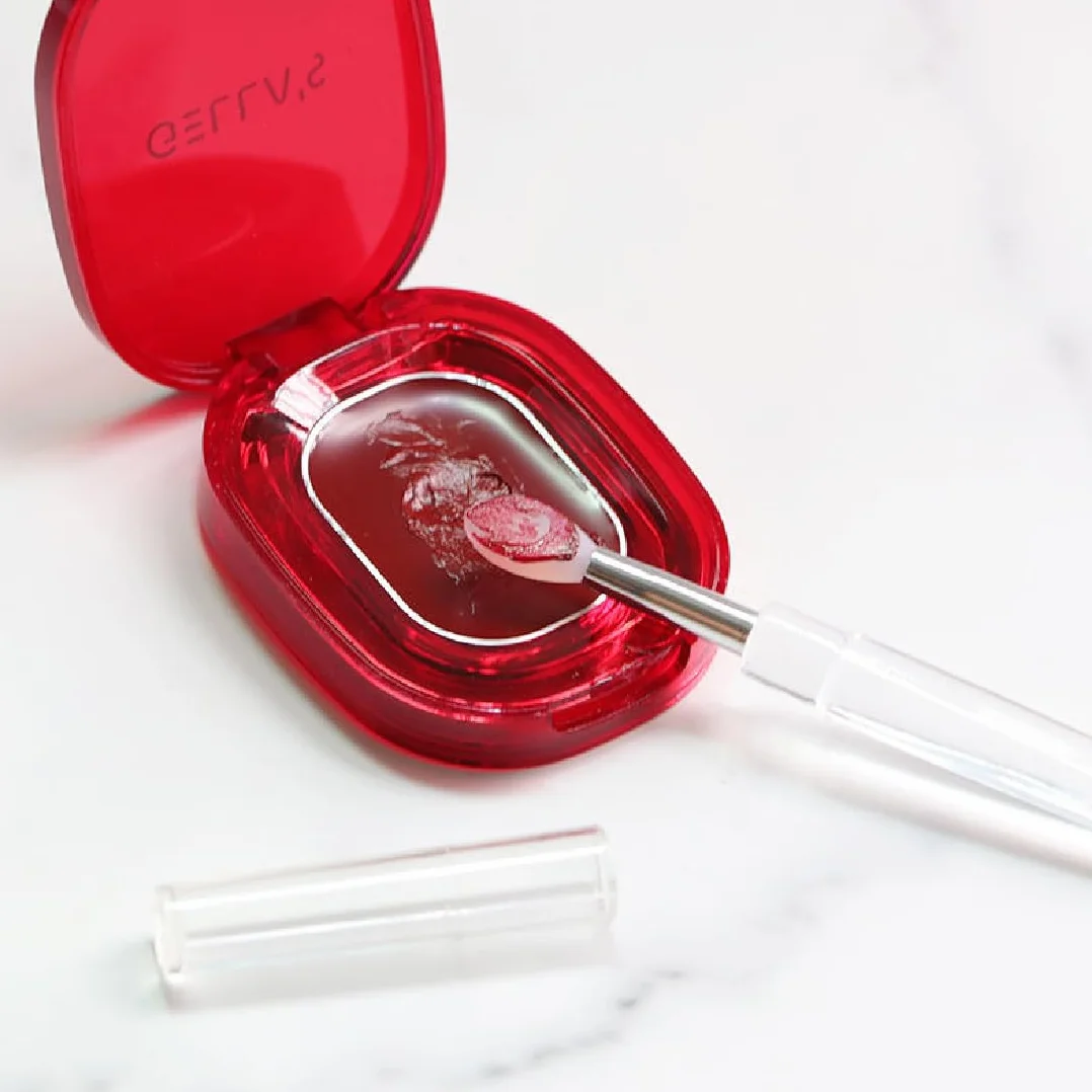 Pinceaux à Lèvres Silicone 3 Pièces avec Capuchon - Applicateur Professionnel Maquillage
