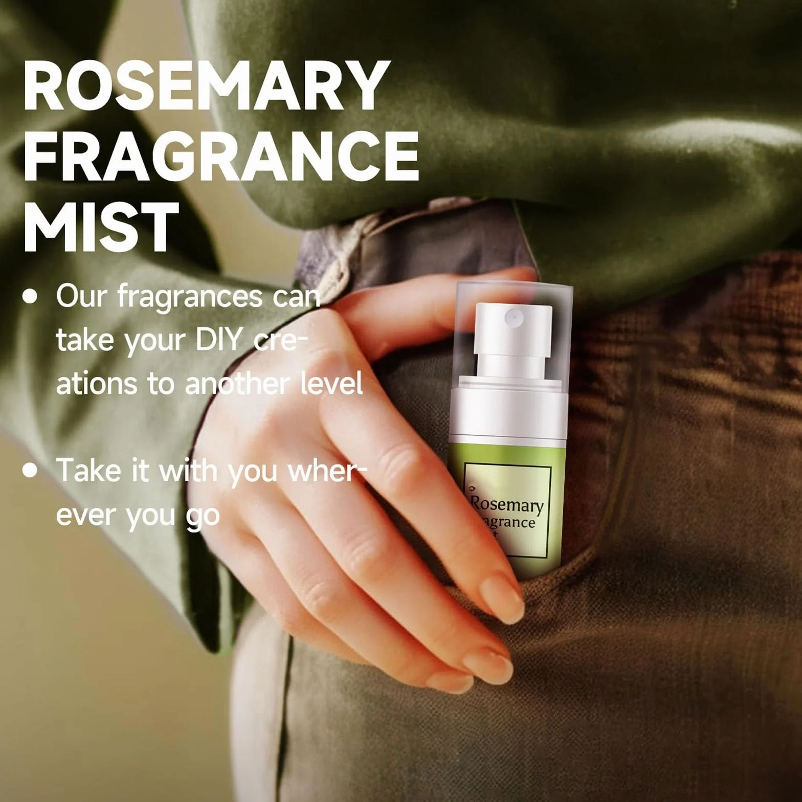 Brume corporelle au romarin pour femme, parfum longue durée cheveux et corps