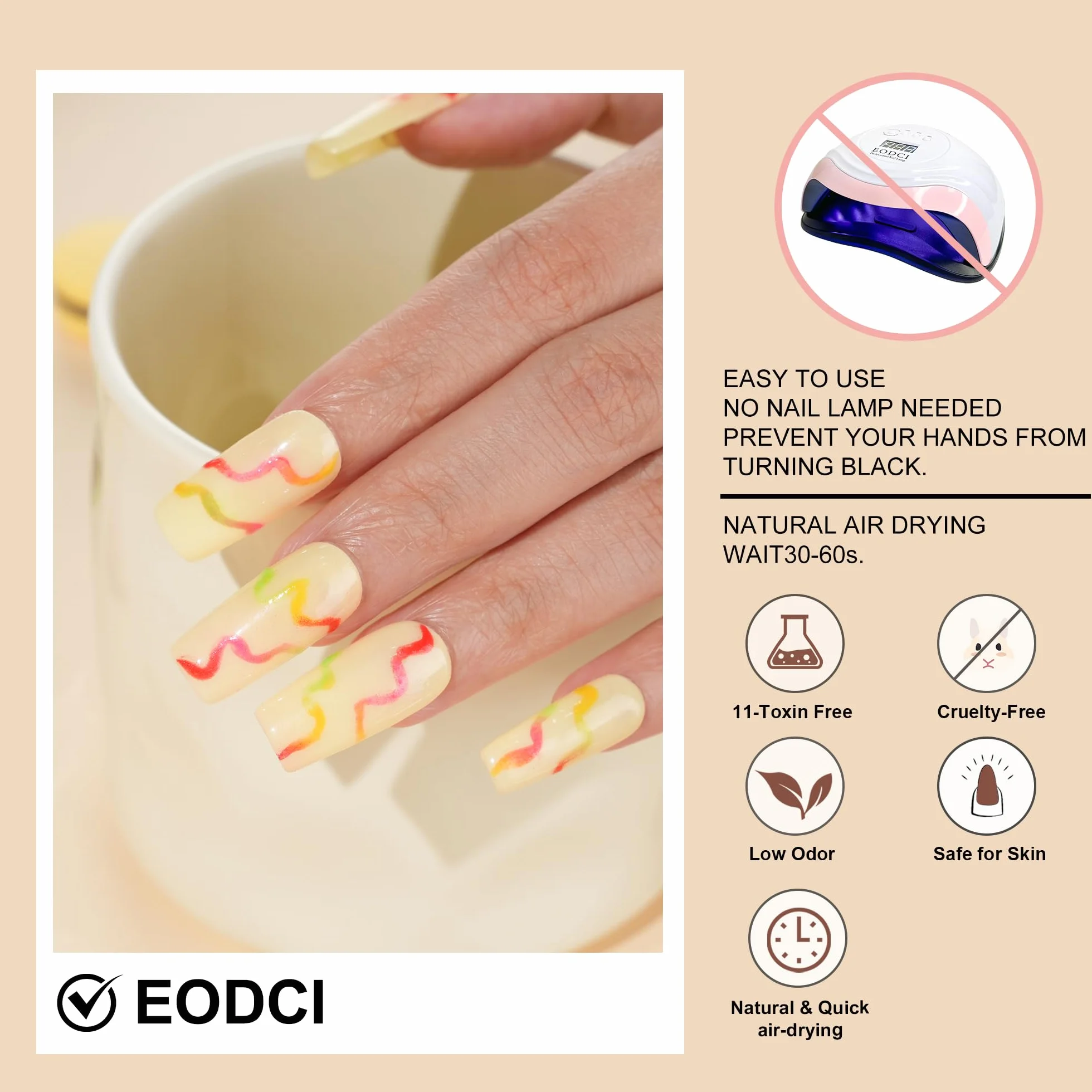 Poudre de trempage 28 g jaune printemps acrylique pour ongles longue durée sans lampe