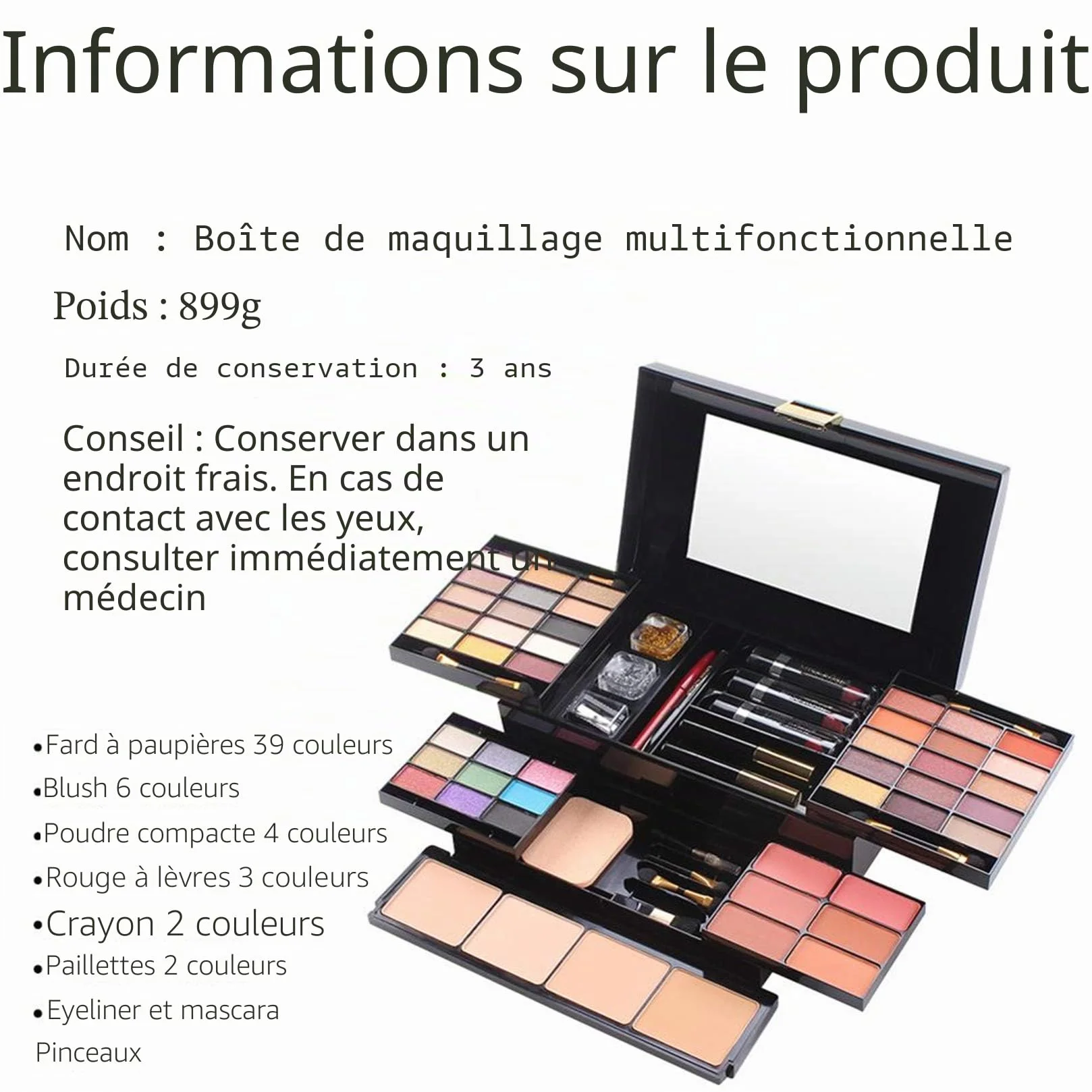 FantasyDay Calendrier de l'Avent 2025 Beauté Femmes, Coffret Maquillage avec Ombres Paupière, Rouge à Lèvre, Pinceaux