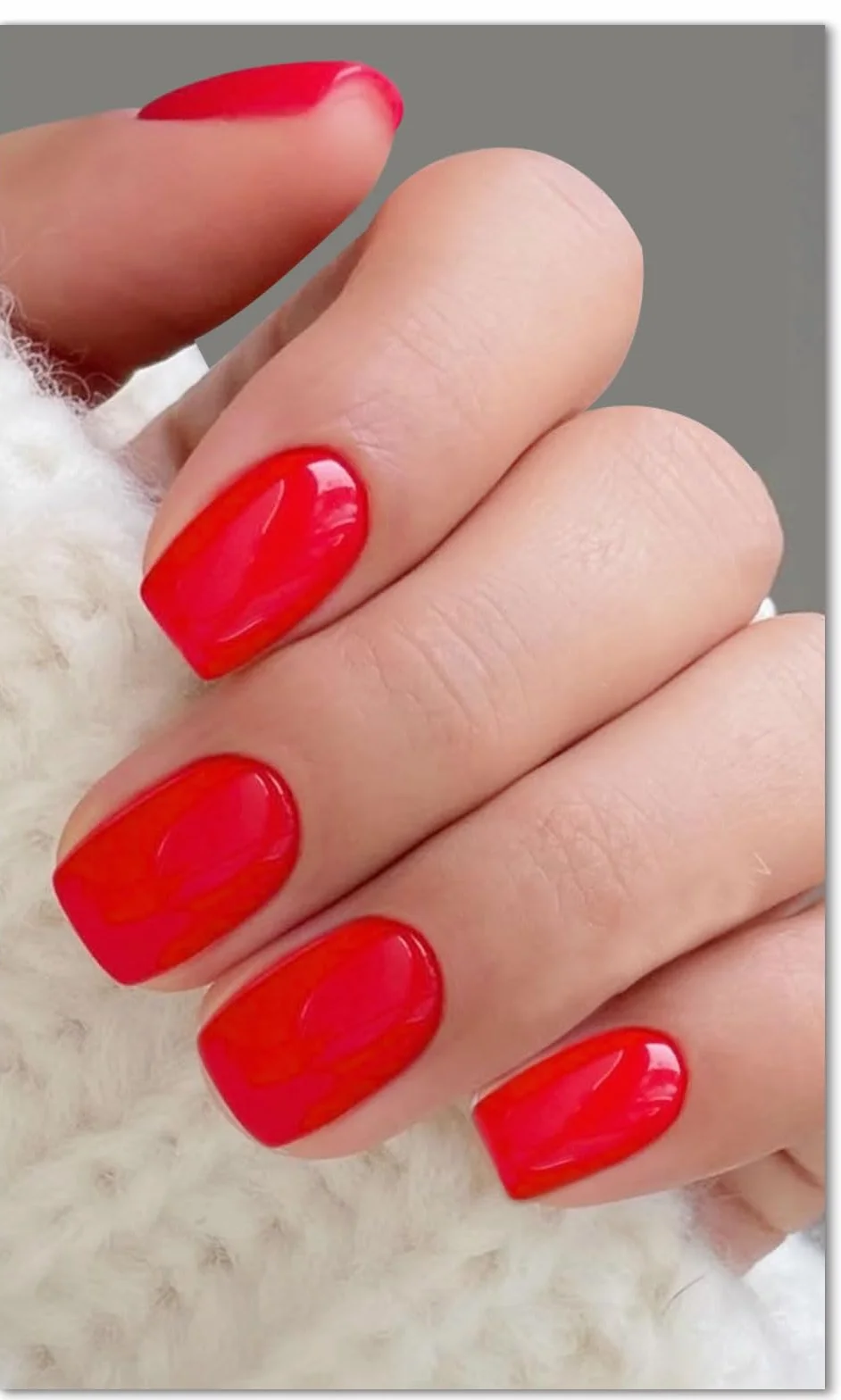 Autocollant Ongles Gel UV Rouge Semi-durci Nail Art Manucure