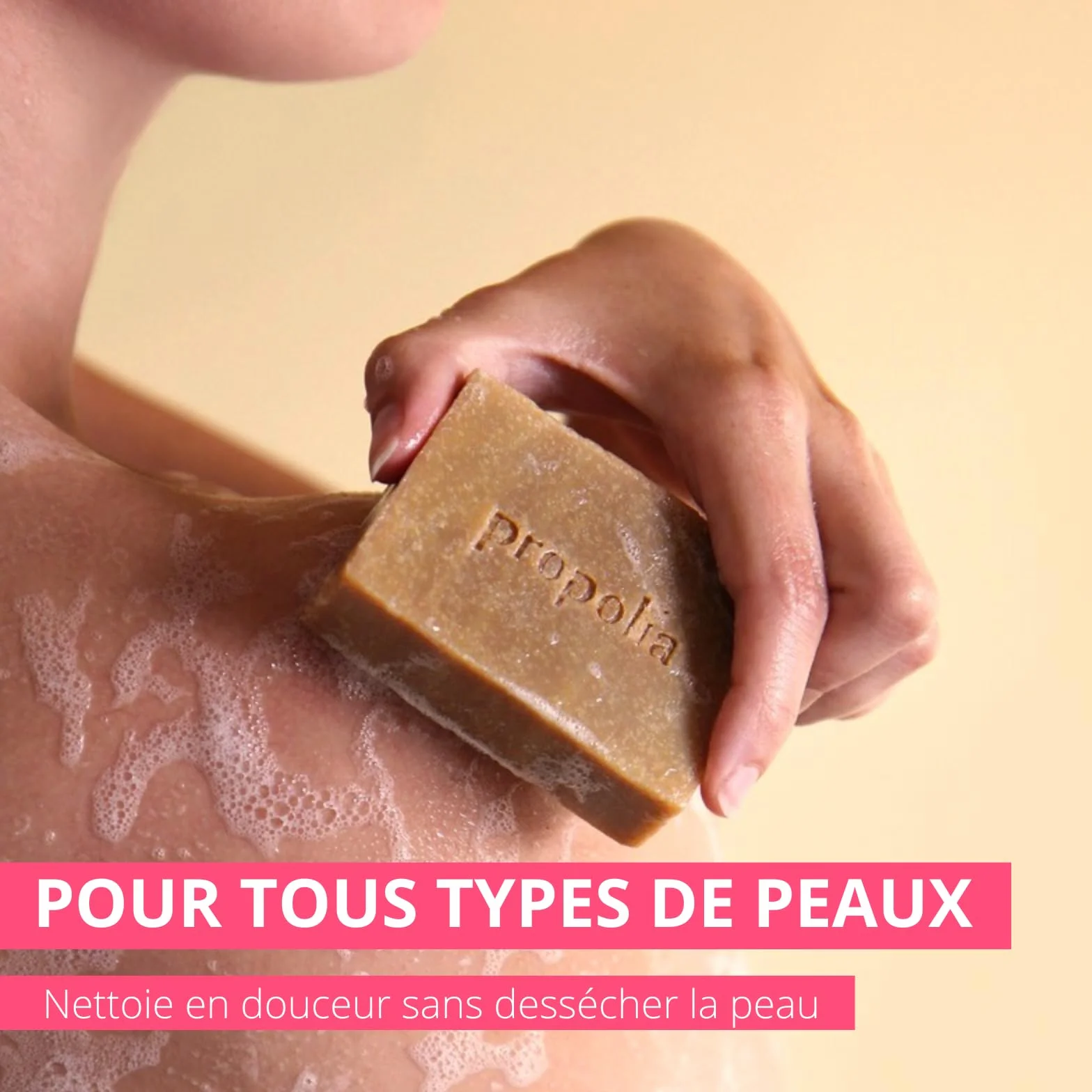 PROPOLIA Savon Doux Surgras Visage Corps Miel Lait d’Ânesse 100g Peaux Sensibles