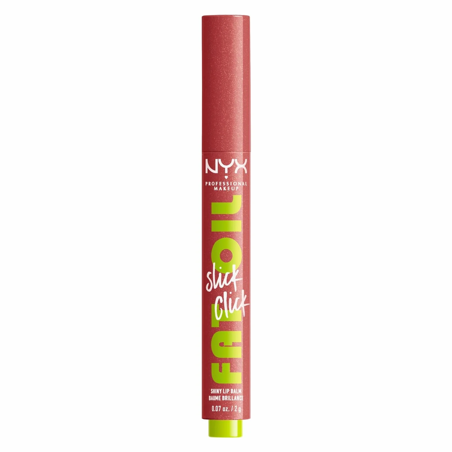 NYX Professional Makeup Fat Oil Slick Click Baume à Lèvres Teinté, Teinte No Filter Needed, Hydratation Longue Durée, Vegan