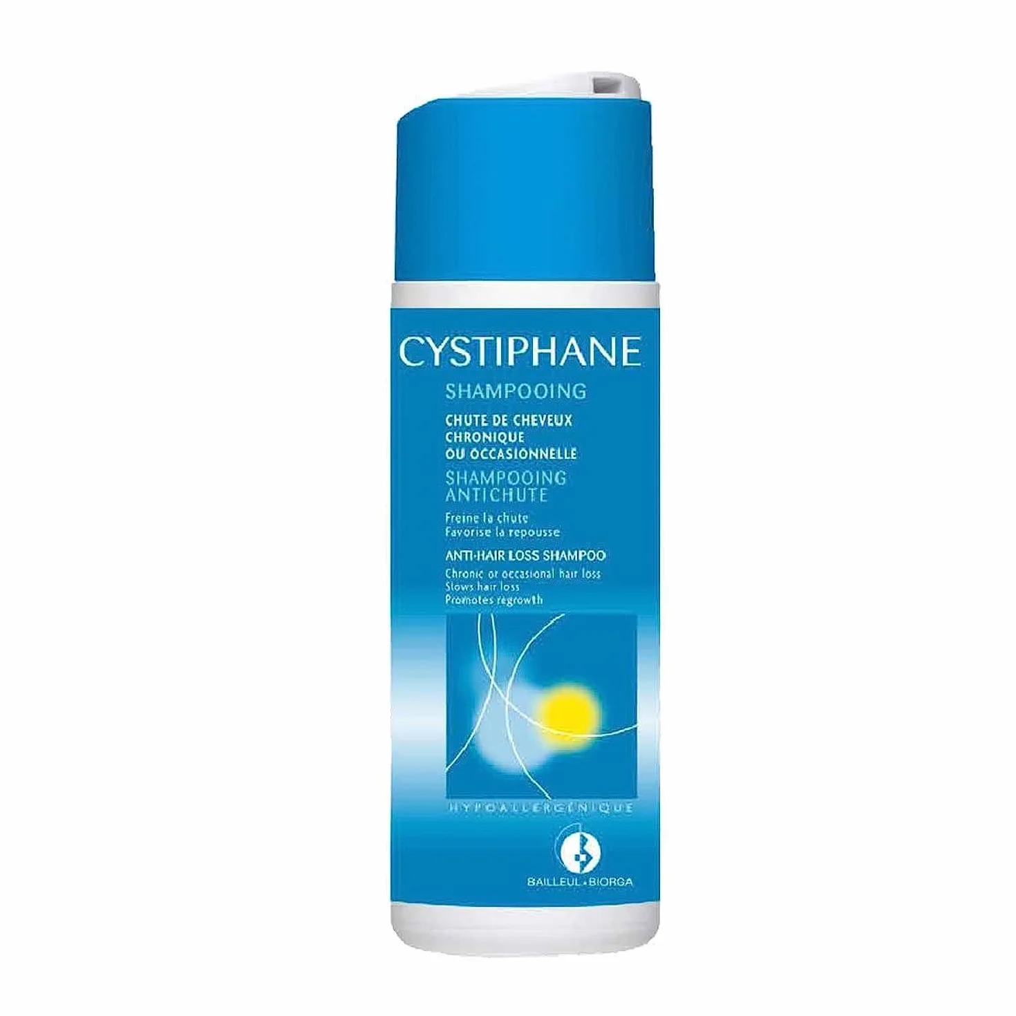 Biorga Cystiphane Anti-hair Loss Shampoo 200ml - Shampooing perte de cheveux - Sans colorant - Unisex-Adultes - Contrôle de la chute des cheveux