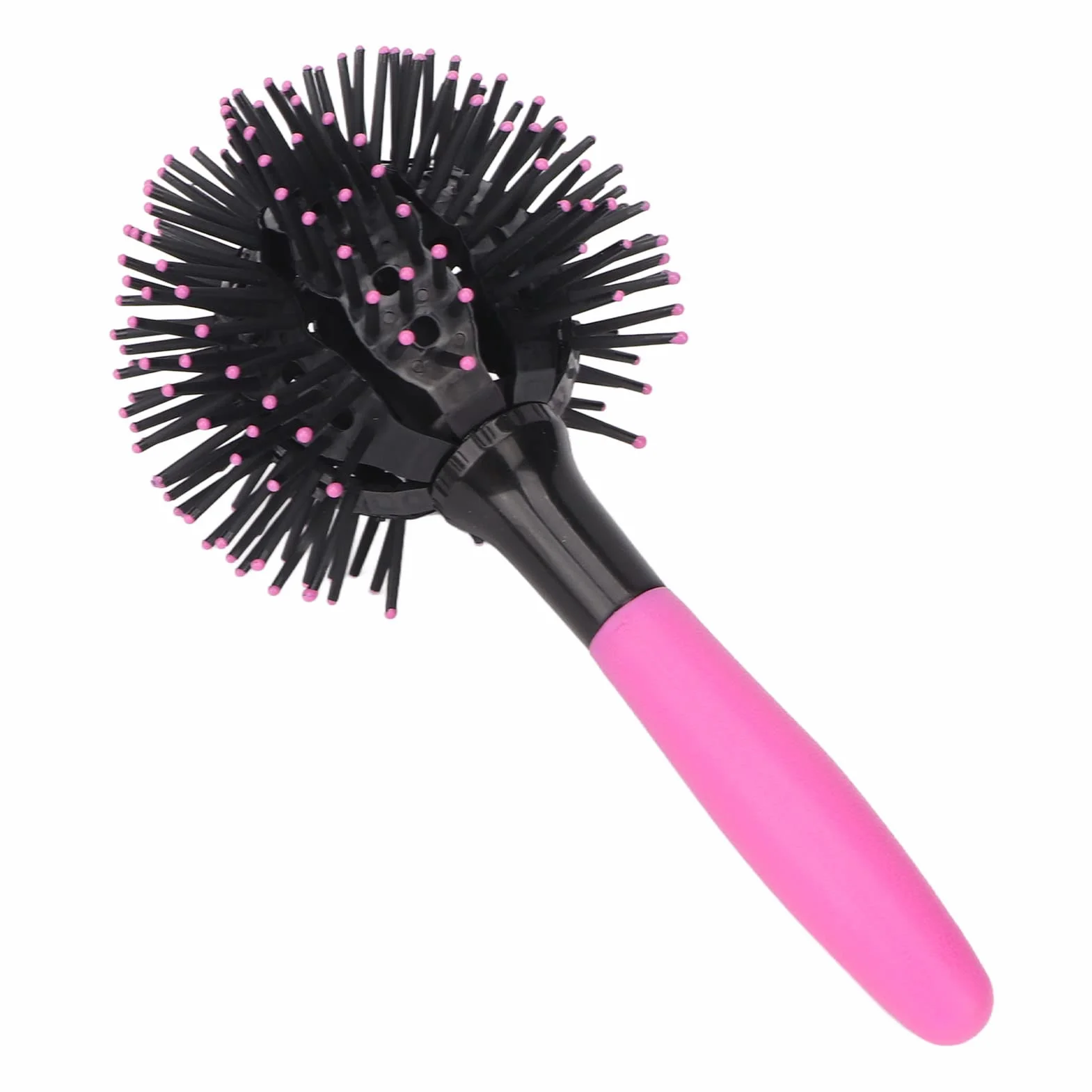 Brosse à Cheveux en Boucle 3D, Peigne à Cheveux à Balle Ronde, Démêlant, Résistant à la Chaleur, avec Boules de Massage