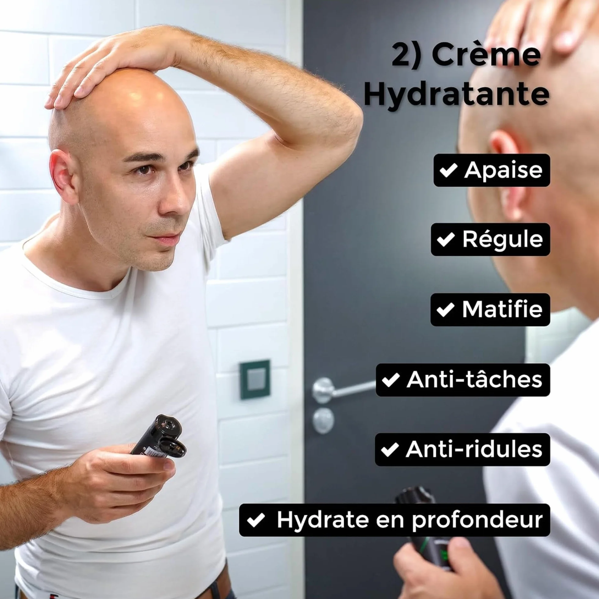 BOTAK Coffret Cadeau soin crâne rasé 99% 97% origine naturelle Végan Français Régule pH microbiome