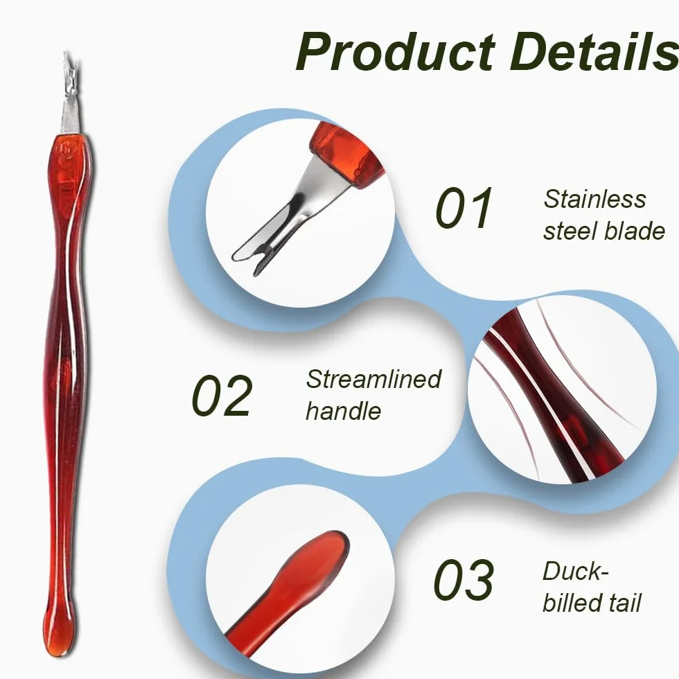 Cuticule à Ongles Fourches 18 Pcs, Pousseurs Cuticulaires Double Tête, Trimmer Pusher pour Manucure