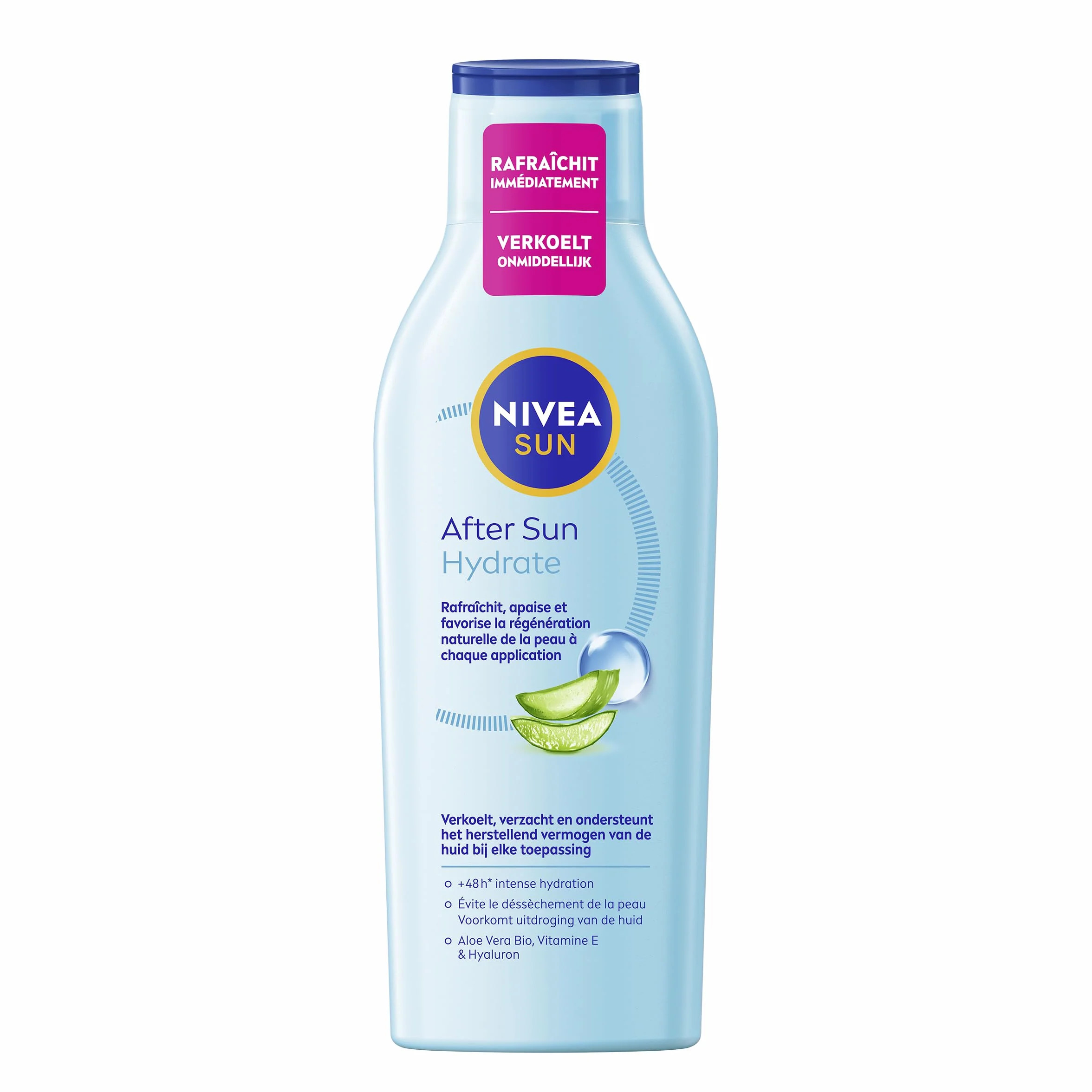 NIVEA SUN Lait Après Soleil Hydratant 48H Aloe Vera Bio Acide Hyaluronique 200 ml