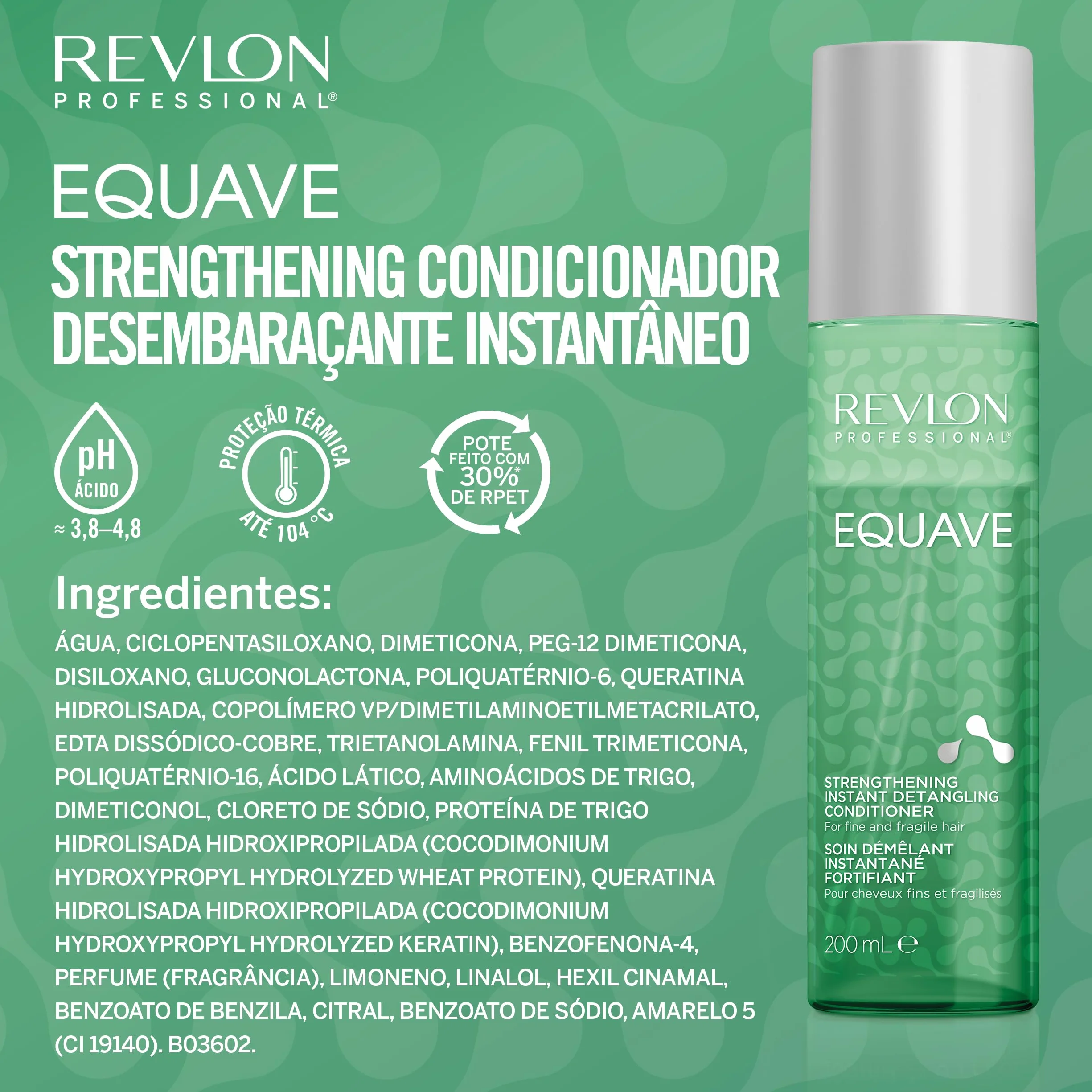 Revlon Professional Equave Soin Démêlant Fortifiant Cheveux Fragiles Abimés Bi-Phase 200ml