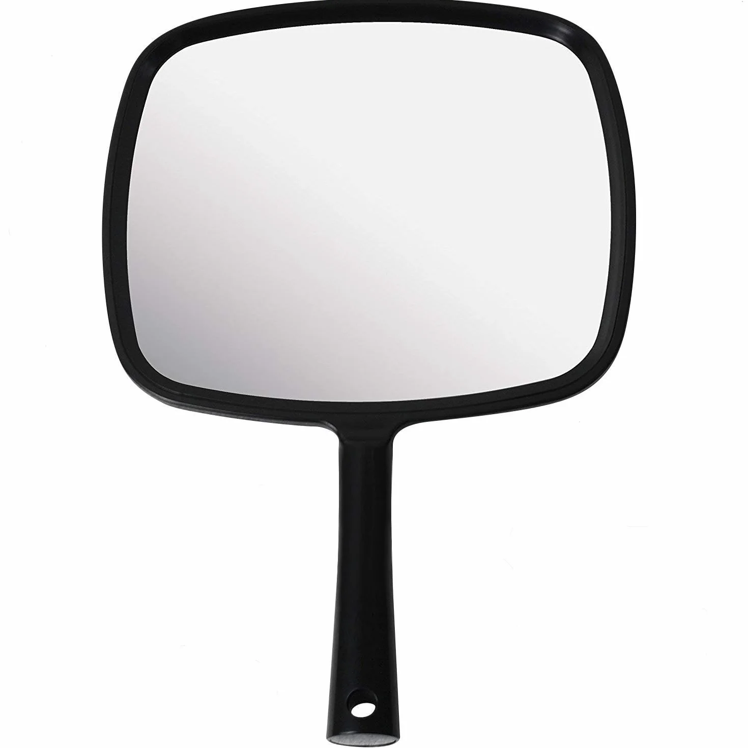 Mirrorvana Miroir à Main 20,3 x 28 cm avec poignée Ergonomique pour Maquillage et Coiffure (Noir)