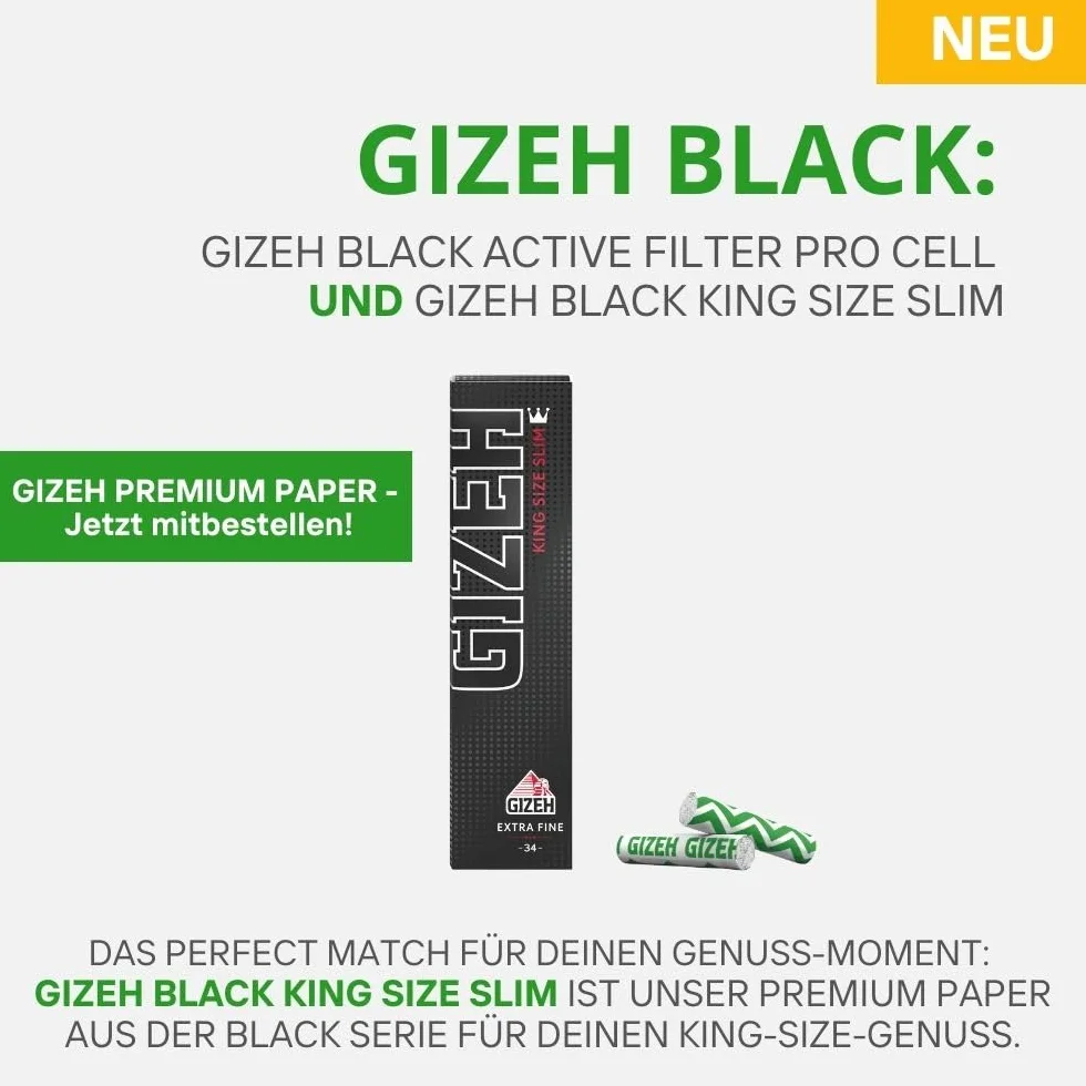 Gizeh Filtre à charbon actif en plastique