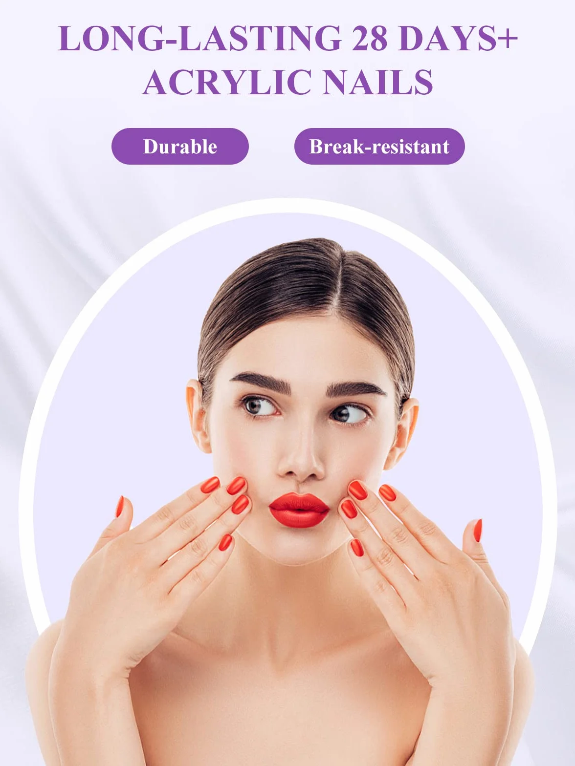 Yokilly Poudre Acrylique Pour Ongles: 30G Kit Avec Transparent Rose Blanc Résine - Professionnel Avec 100 Pièces Faux Ongles