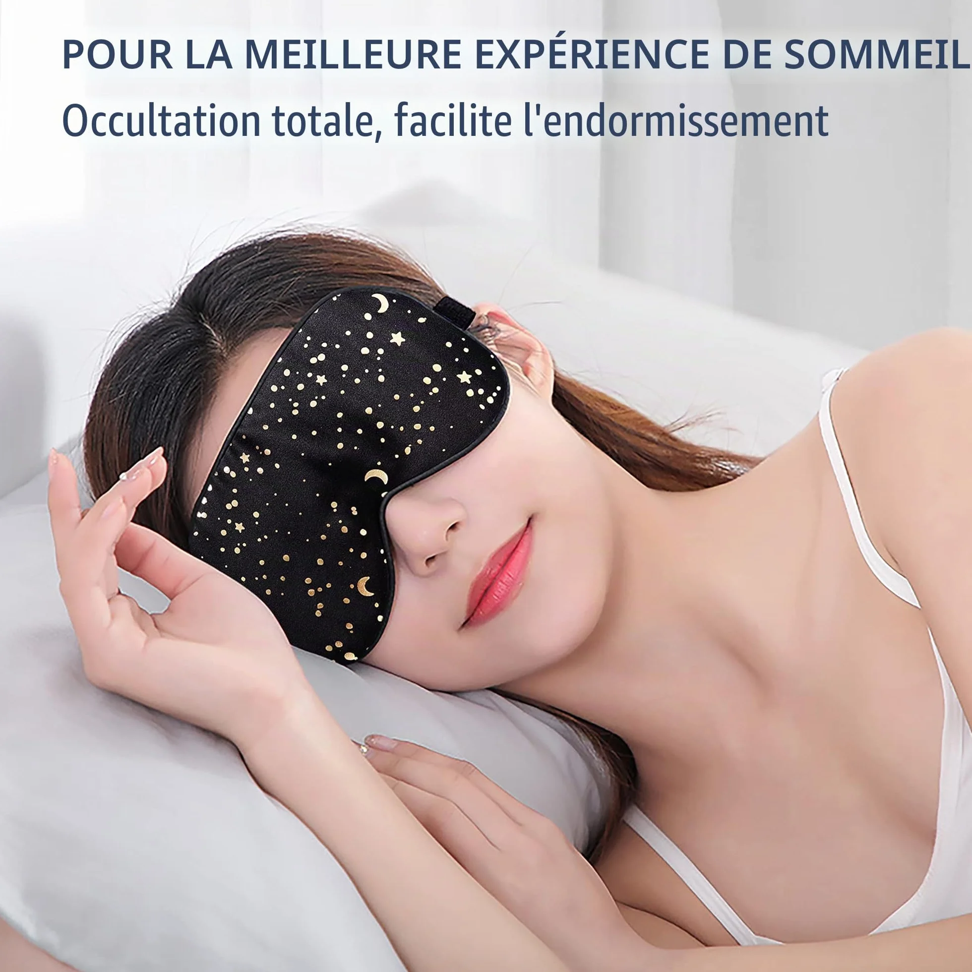 Masque de sommeil 100% soie avec sangle réglable Townssilk