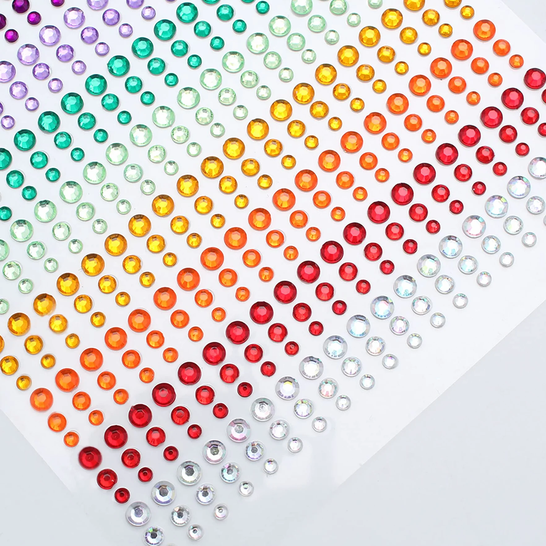 Pierres Précieuses Adhésif Acrylique Strass Autocollant 900 pièces pour DIY Décoration Maquillage Manucure
