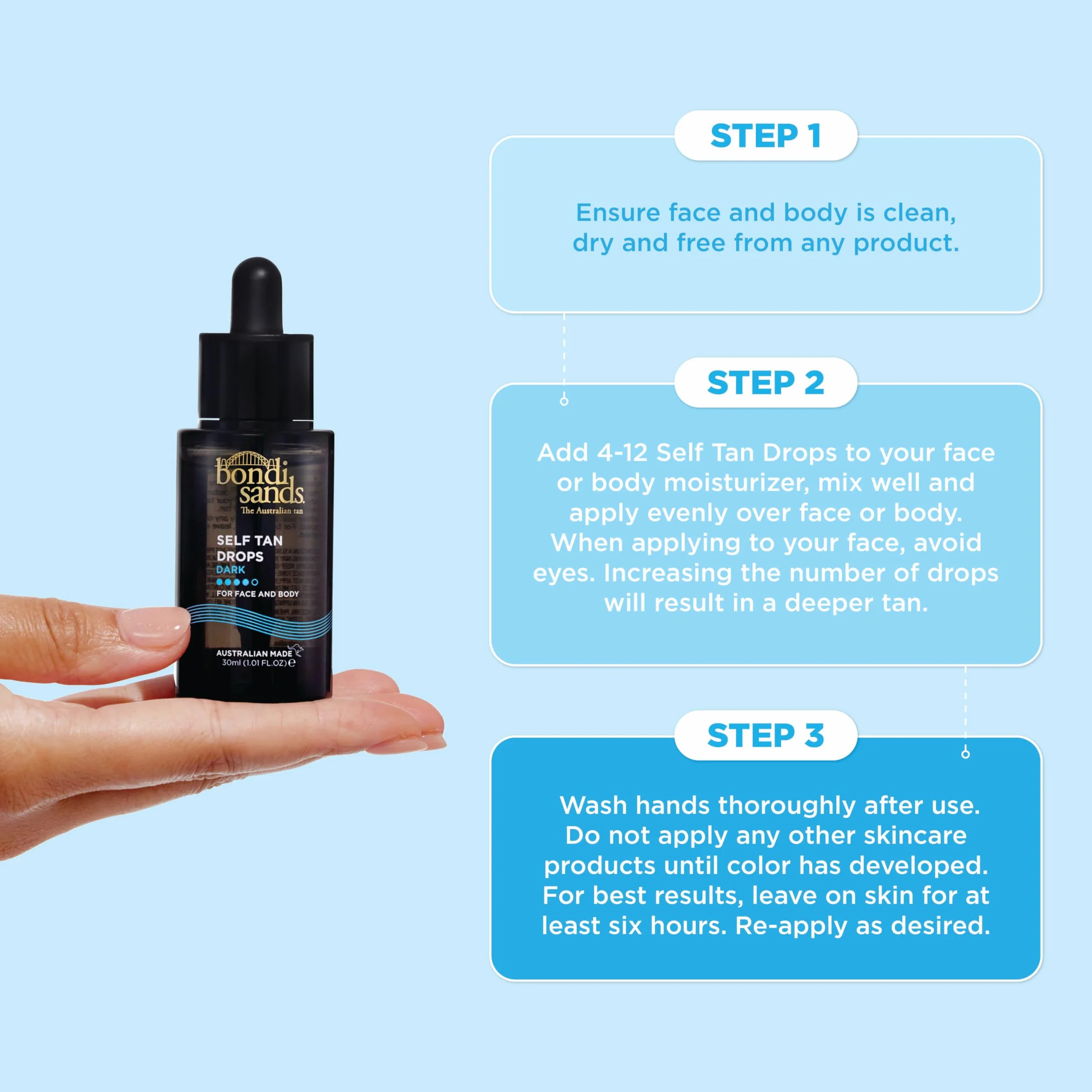 Bondi Sands Face Drops Dark 30ml