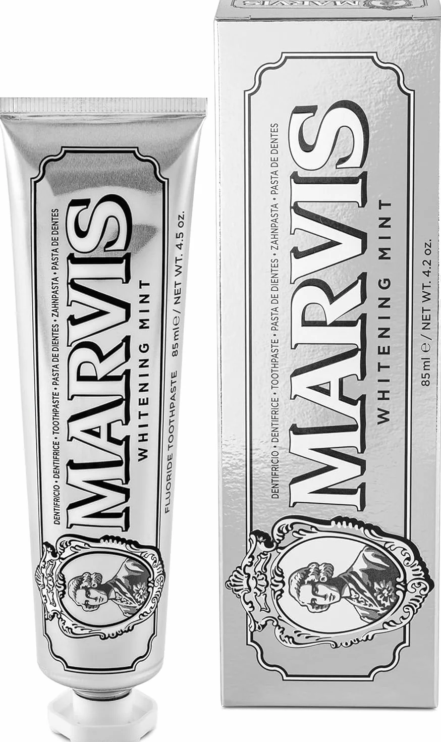 Marvis Dentifrice blanchissant Menthe 85ml Antiplaque Fraîcheur longue durée