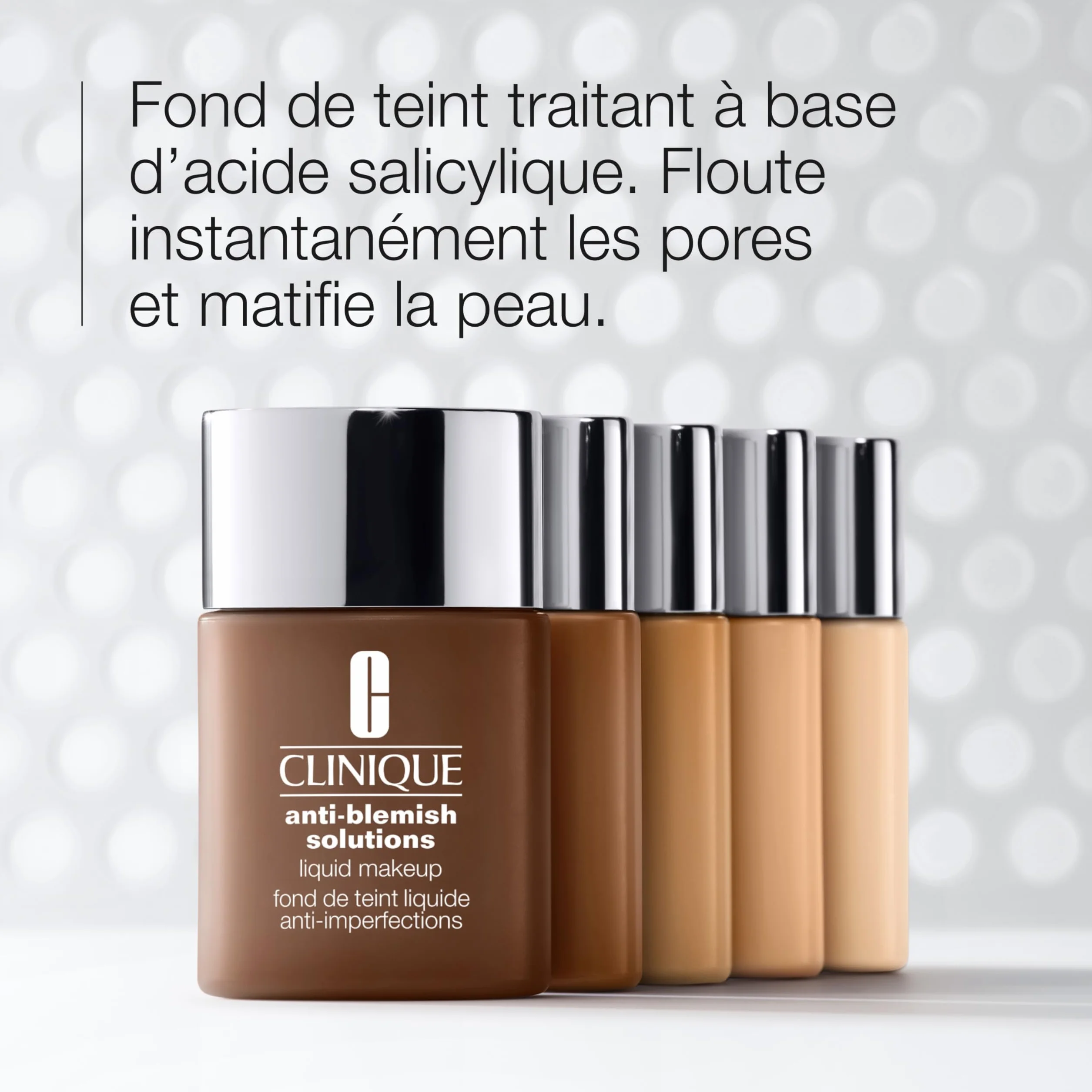 Clinique Anti-Blemish Solutions Fond de Teint Liquide à l'Acide Salicylique Pour Peaux Mixtes à Grasses | Couvrance Moyenne, Fini Mat Naturel