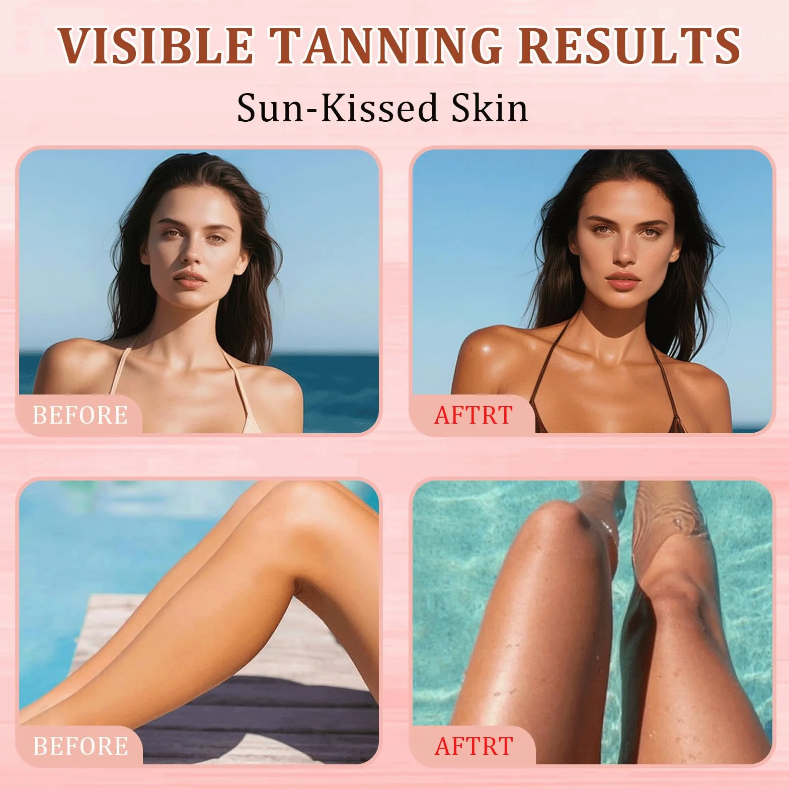 Gouttes Autobronzantes à Boire, 2 Pièces, Autobronzant Visage et Corps, Hydratant, Teint Naturel