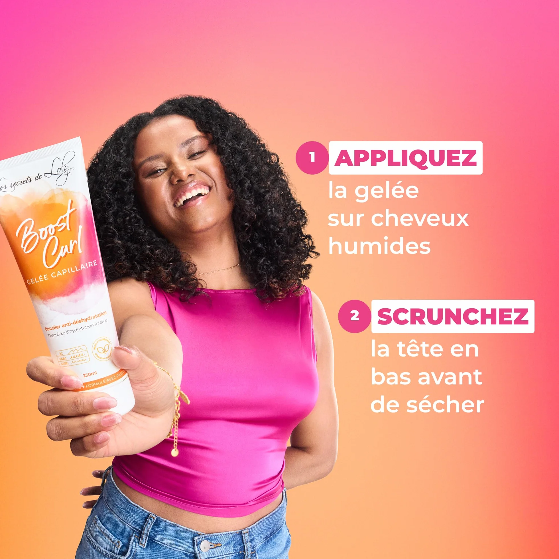 Les Secrets de Loly Boost Curl Gelée coiffante Hydratation définition boucles 250 ml