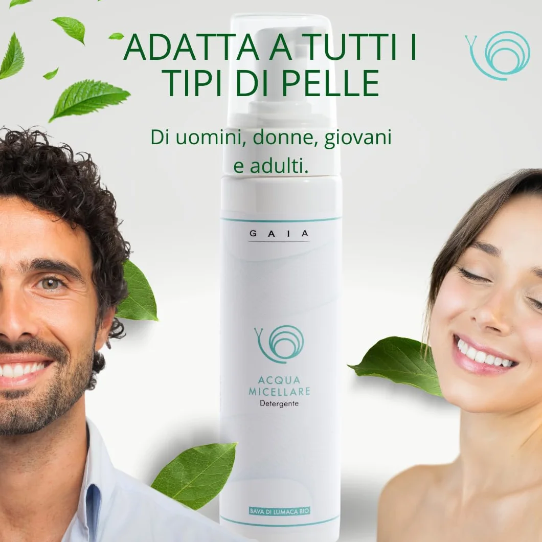 Greenlab Eliciculture Mousse Nettoyant Démaquillant Visage et Cou GAIA 200 ml - Avec Bave d'escargot pure, pour une peau propre, fraîche et lumineuse; Convient à tous les types de peau