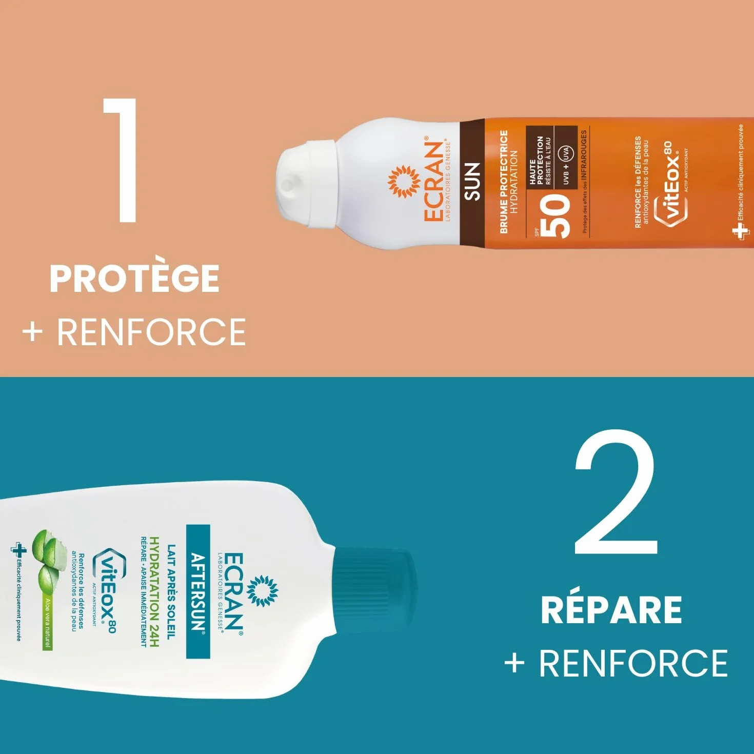 ECRAN Brume Protectrice Hydratante SPF 50 Protection UVA UVB Vitamine E