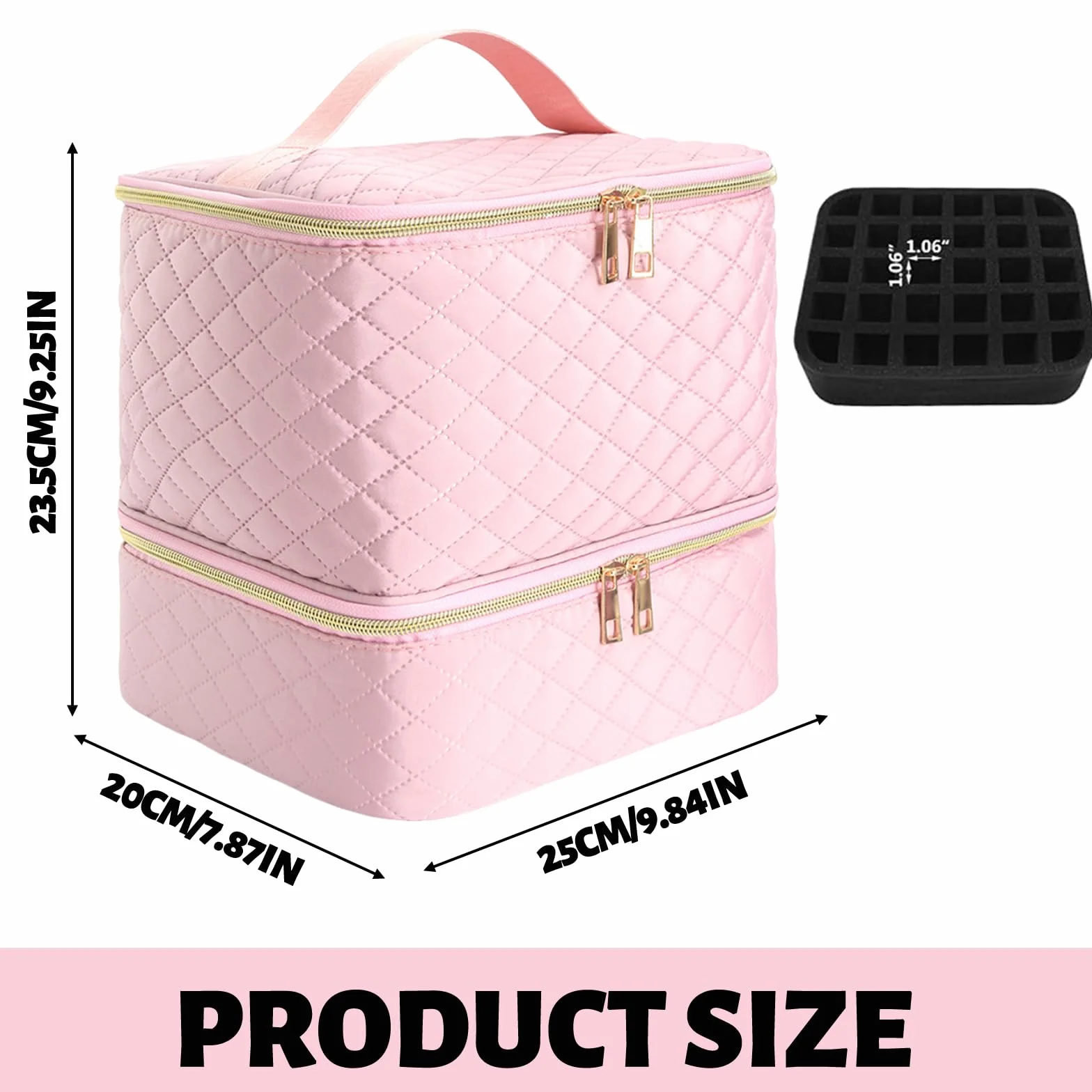 Rangement Vernis a Ongle Vernis Semi Permanent,Double Couche Rangement Onglerie pour 30 Flacons de Vernis à Ongles et Lampe à Ongles LED et De Technologie des