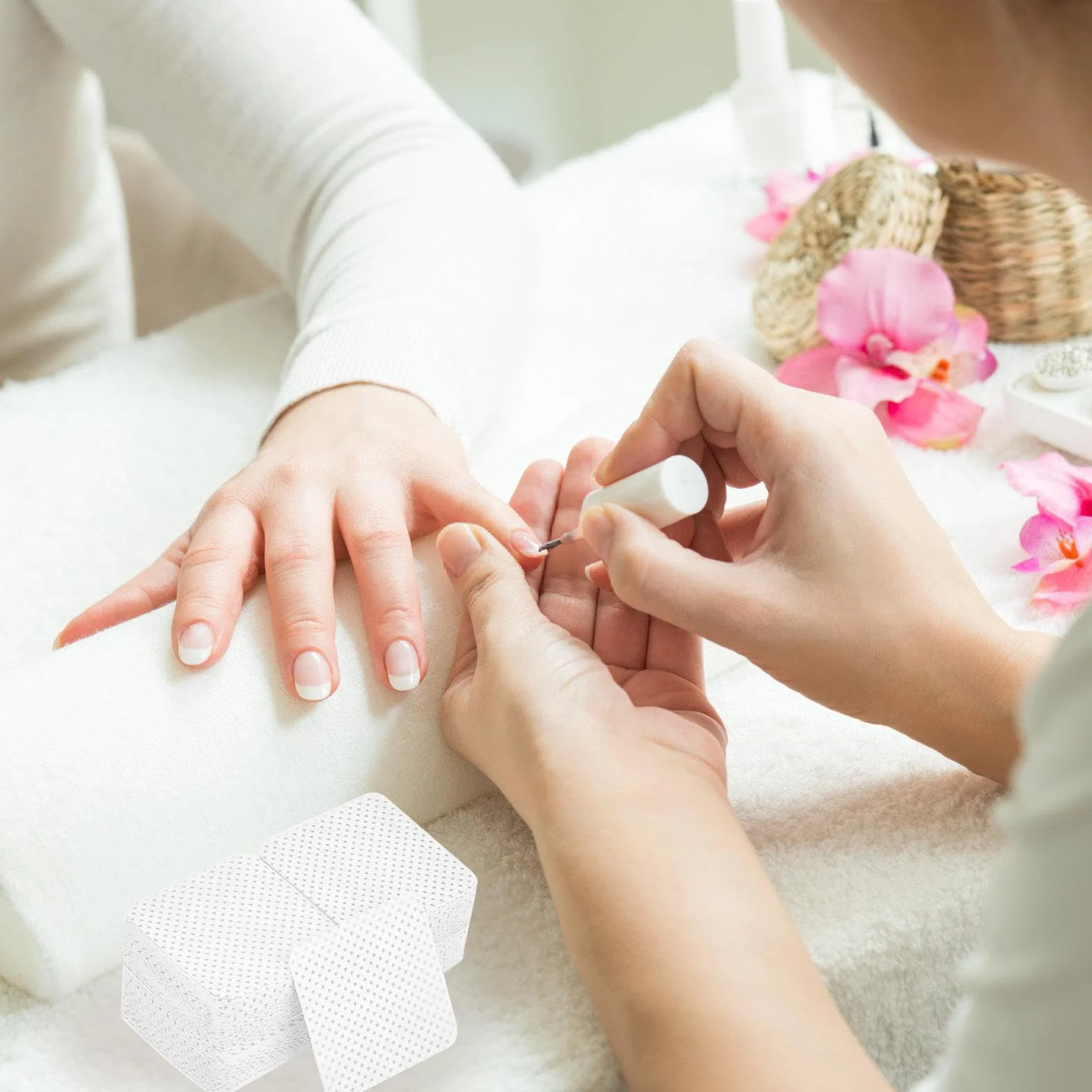 Lingettes à Ongles Non Pelucheux 320 Pièces, Coton Remover Vernis Gel UV pour Manucure Pédicure