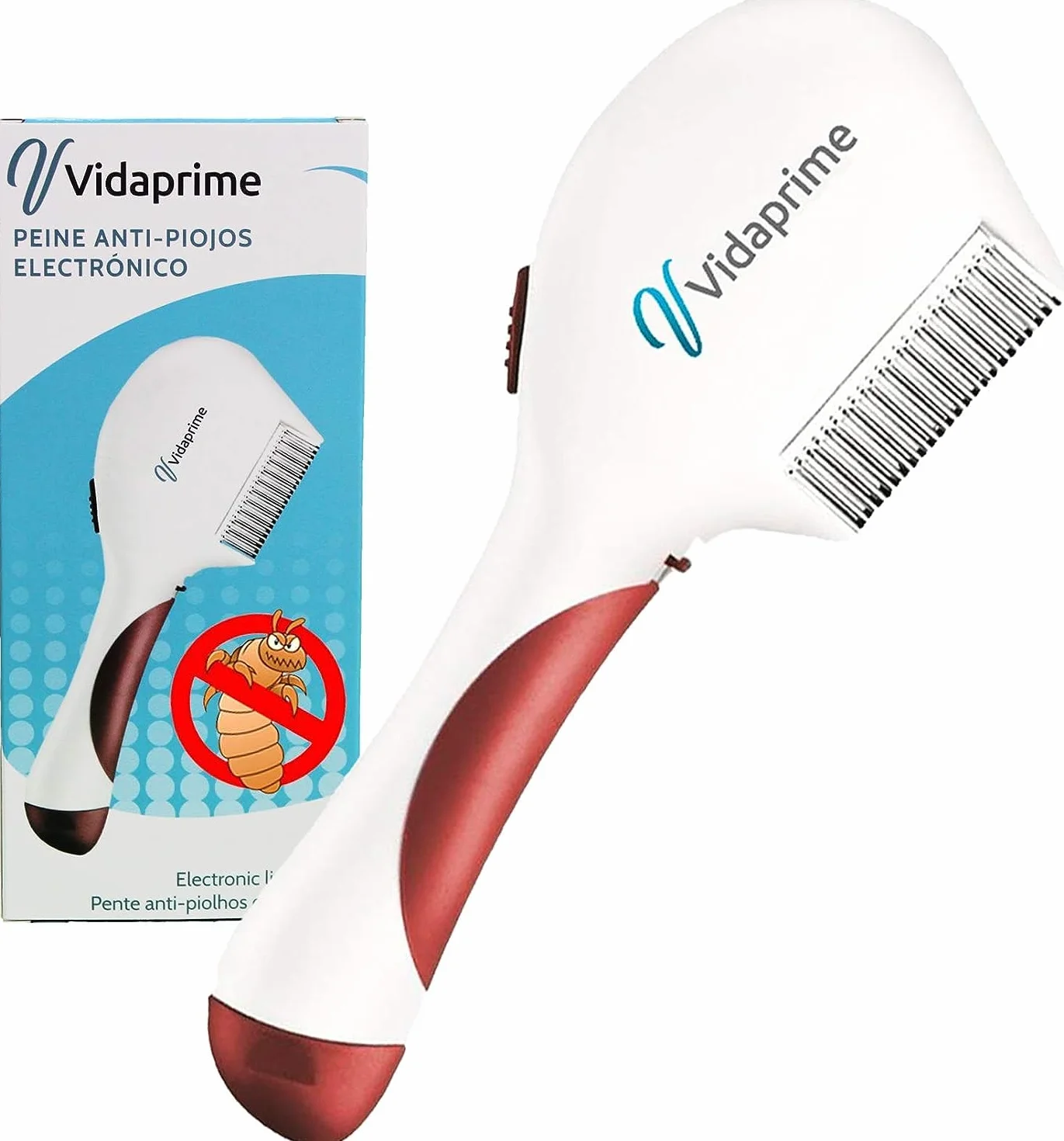 Vidaprime PEIGNE ELECTRIQUE - Peigne Anti Lentes - Efficace - BrosseContre les Poux - Soin Cheveux Optimal