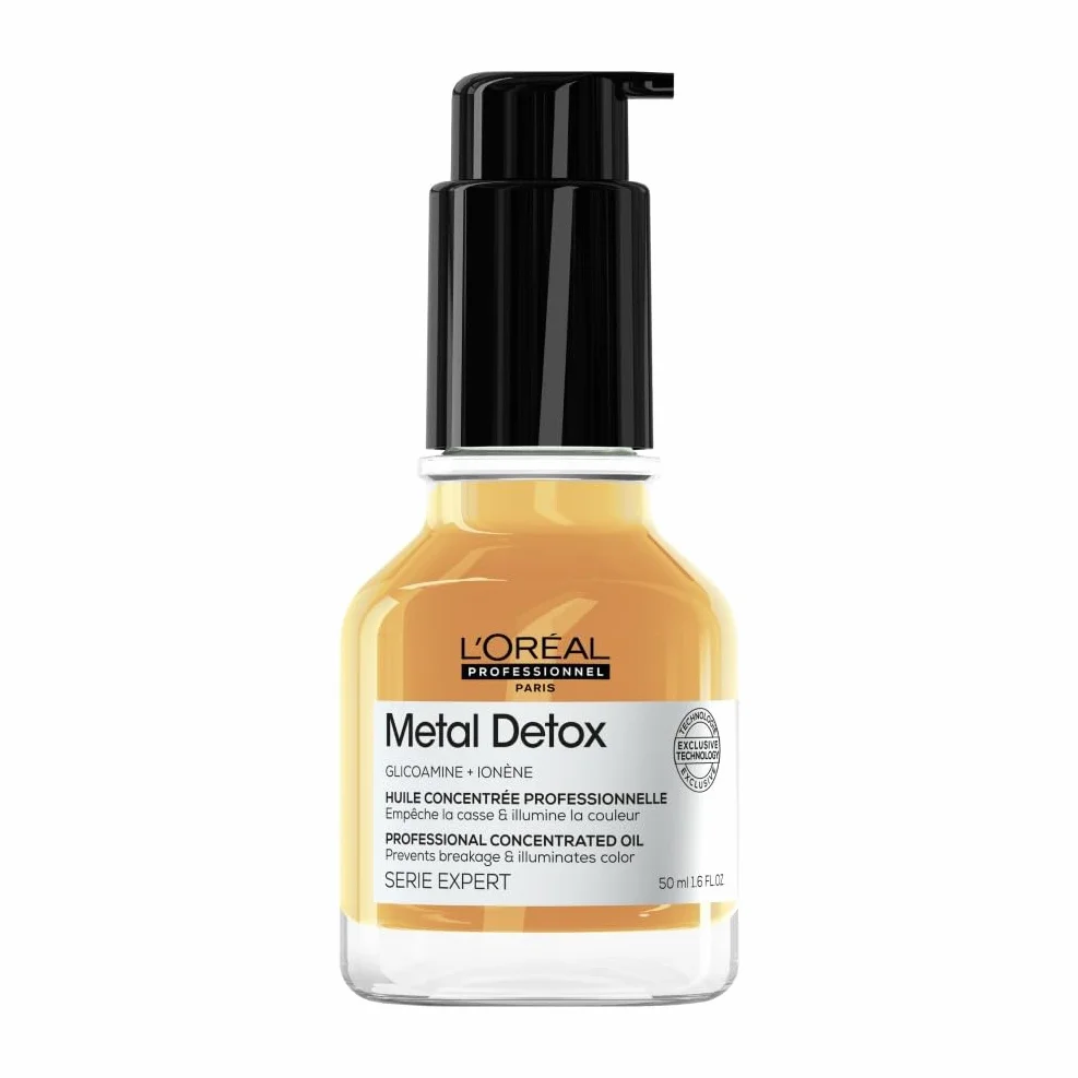 L'OREAL PROFESSIONNEL Metal Detox Anti-Casse Cheveux Abîmés & Cassants Raides à Bouclés Naturels à Colorés -97% de Casse 2x Plus de Brillance