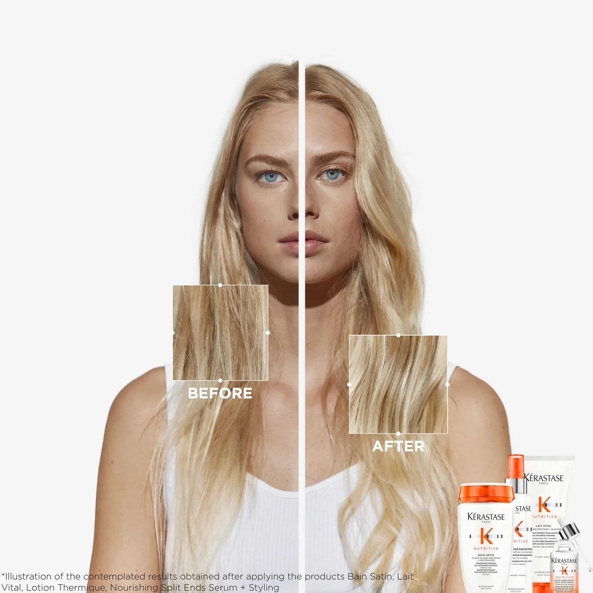 KERASTASE Nutritive Bain Satin Shampoing Riche en Nutriments Essentiels Sans Sulfate