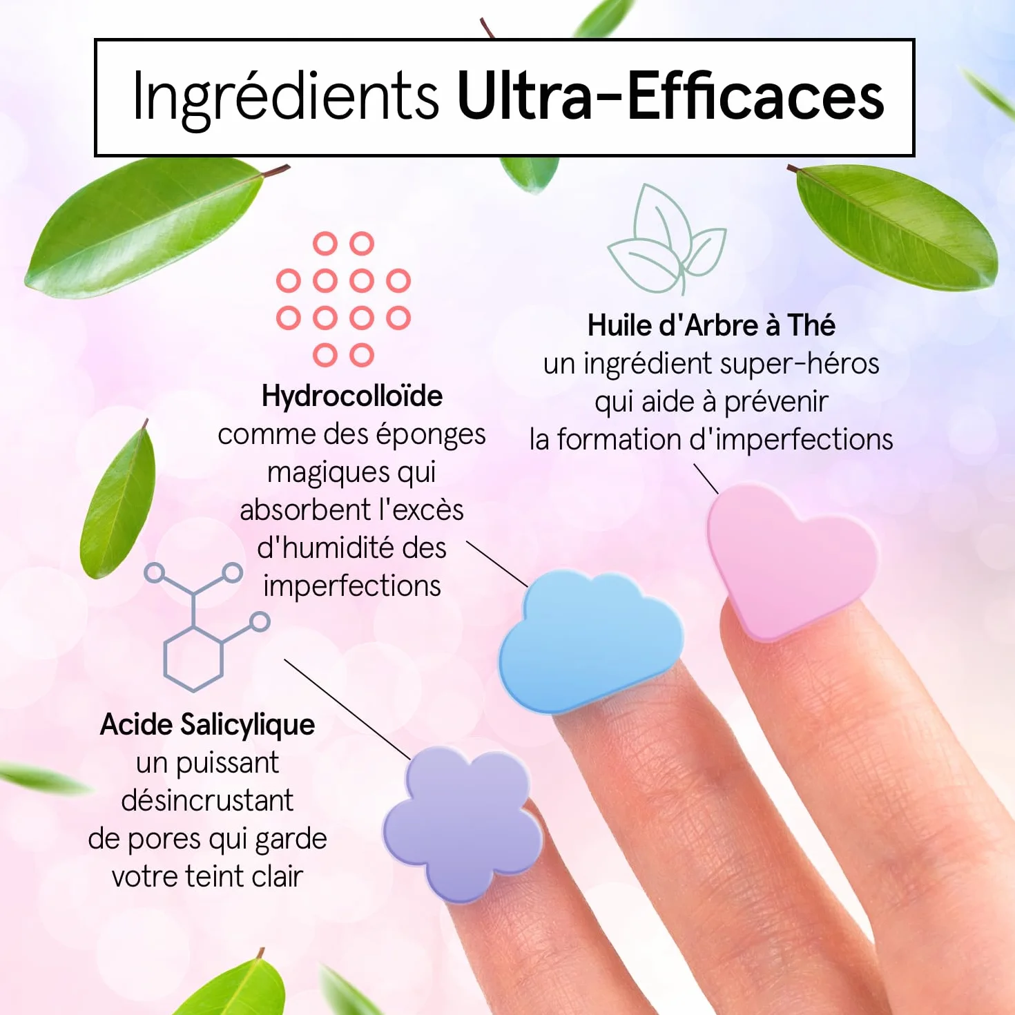 Grace & Stella Patch Hydrocolloïde Visage 36 unités Testés Dermatologues Vegan