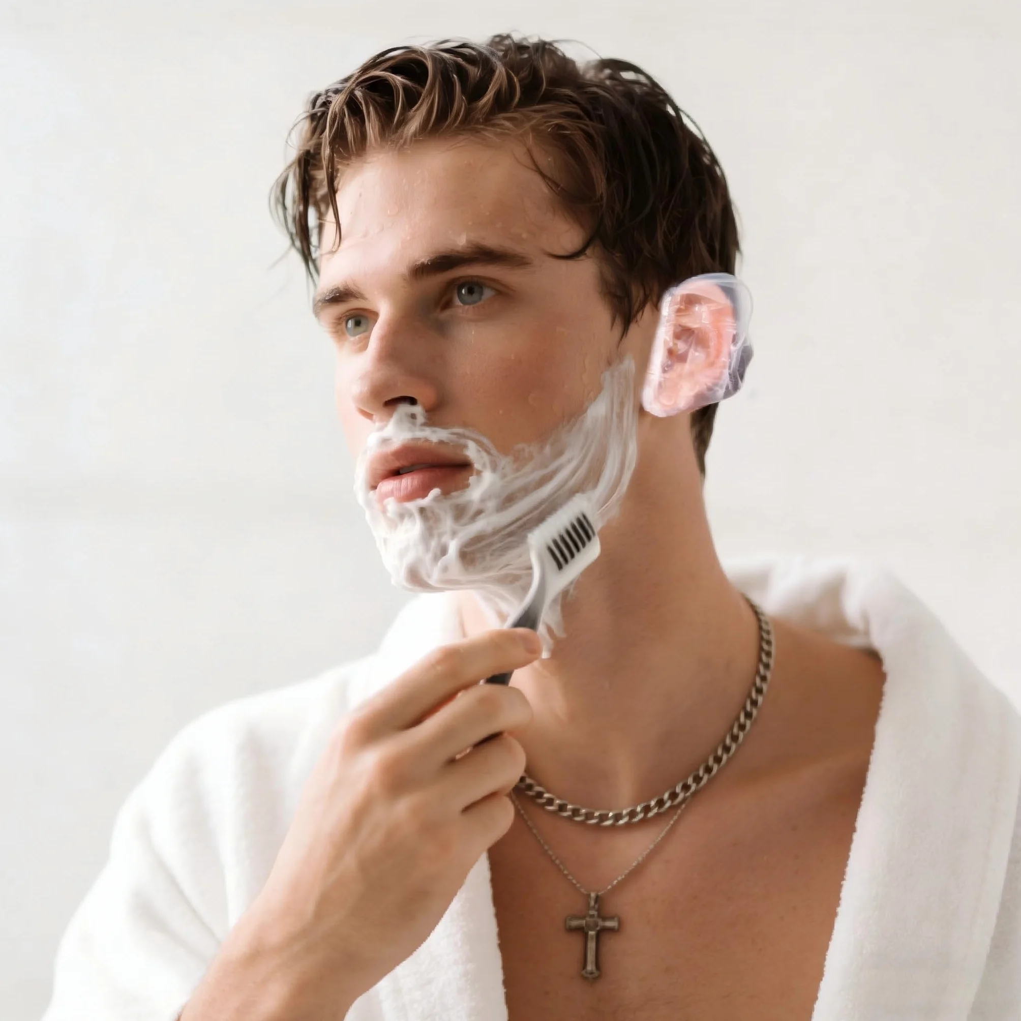 Bonnets douche jetables transparents plastique pour adultes salons coiffure bains