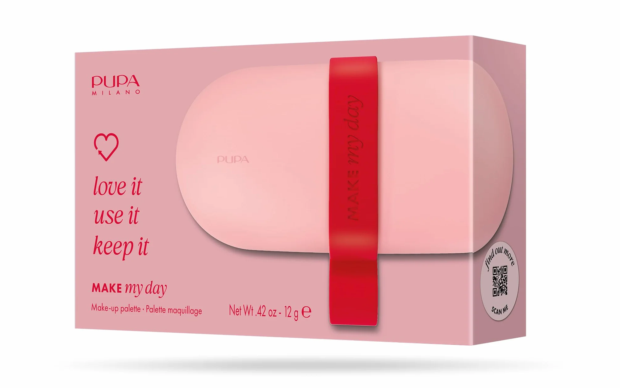 Pupa Palette Make My Day Pocket Blush, rouge à lèvres, brillant et fard à paupières – 13 pièces pour maquillage, yeux et lèvres, parfaite pour la maison ou en voyage – Disponible en 3 variantes de