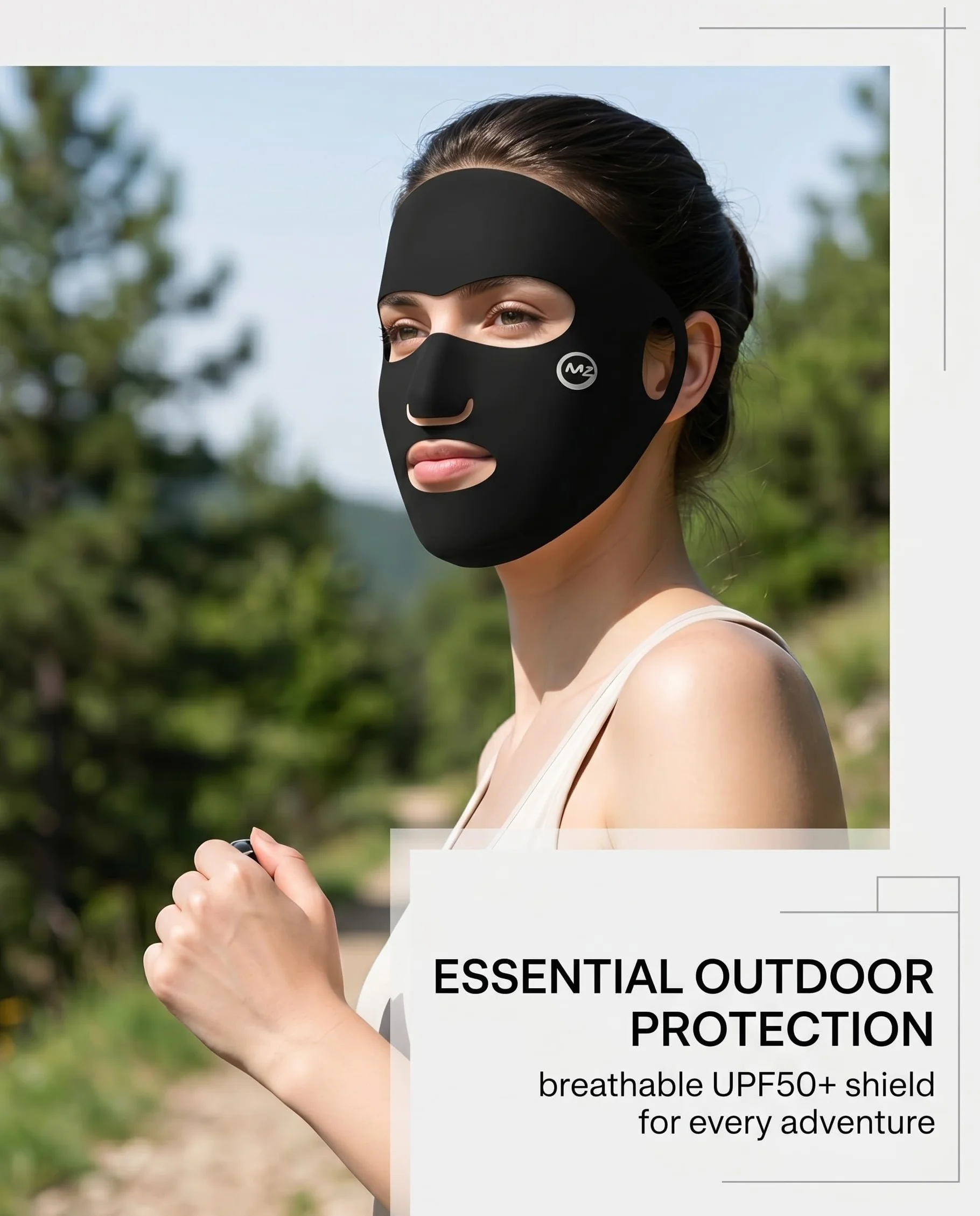 Masque Anti-Pollution UPF50+ UV Lot de 2 Respirant Lavable Cyclisme Randonnée