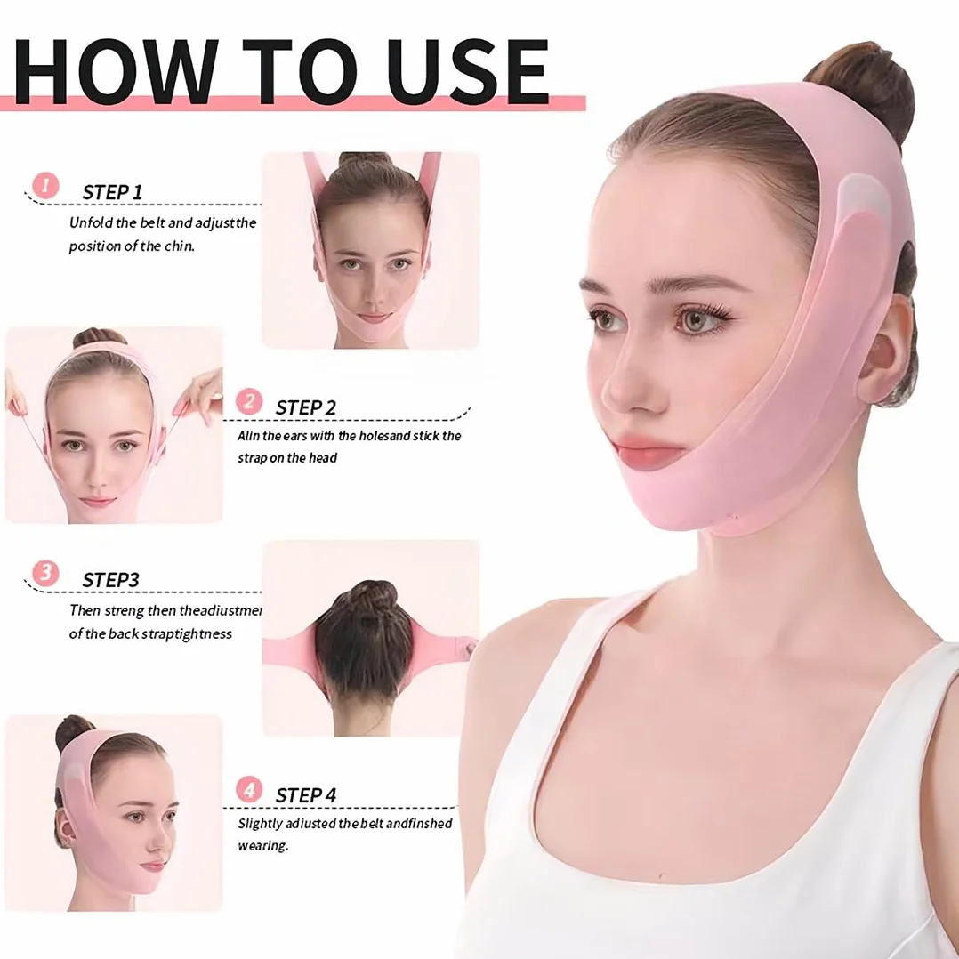 Masque de lifting réutilisable en V pour visage liftant