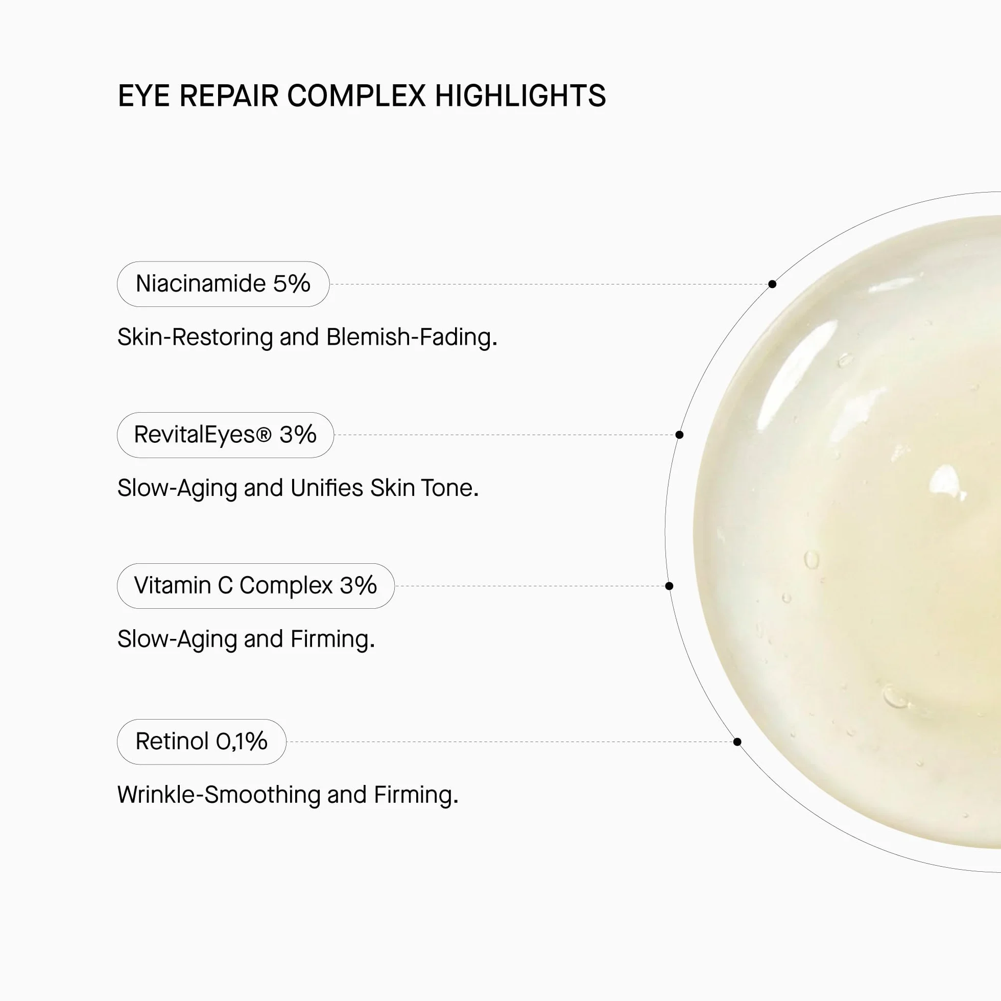 Transparent Lab Eye Repair Complex Contour des yeux 15 ml – Sérum de nuit anti-âge hydratant atténue cernes