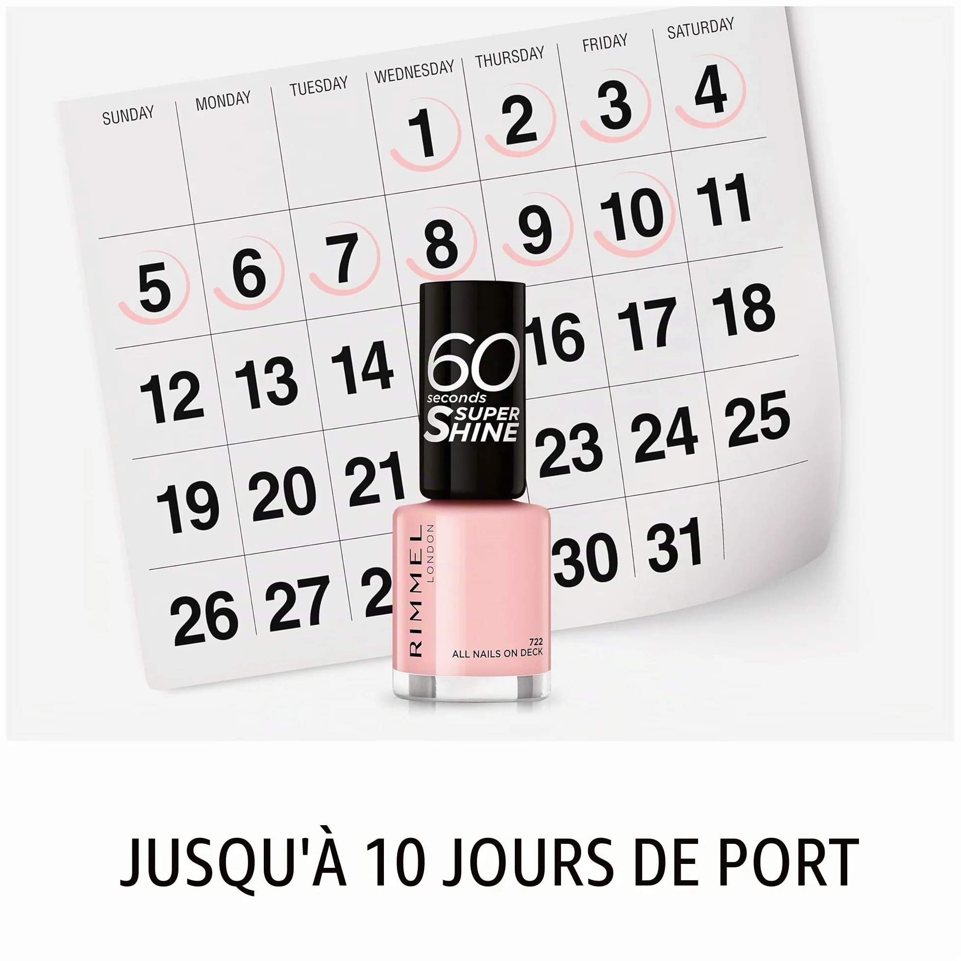 Rimmel Vernis à Ongles 60 Seconds Super Shine 722 All Nails on deck 8ml