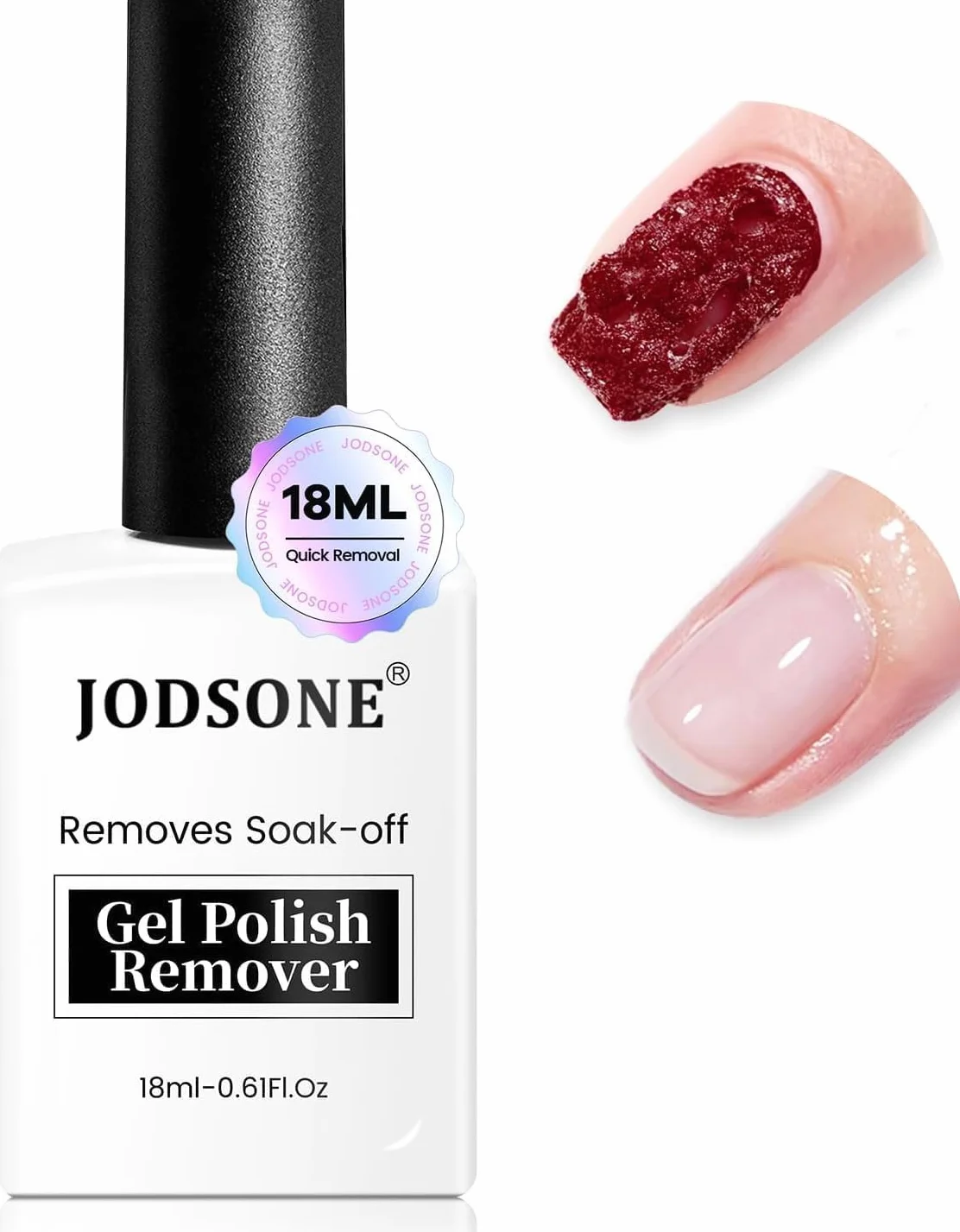 Dissolvant Vernis Semi-Permanent 18 Ml Grande Capacité - Pas Besoin de Tremper - Dissolvant Pour Ongles en Gel - S'élimine en 3-5 Minutes