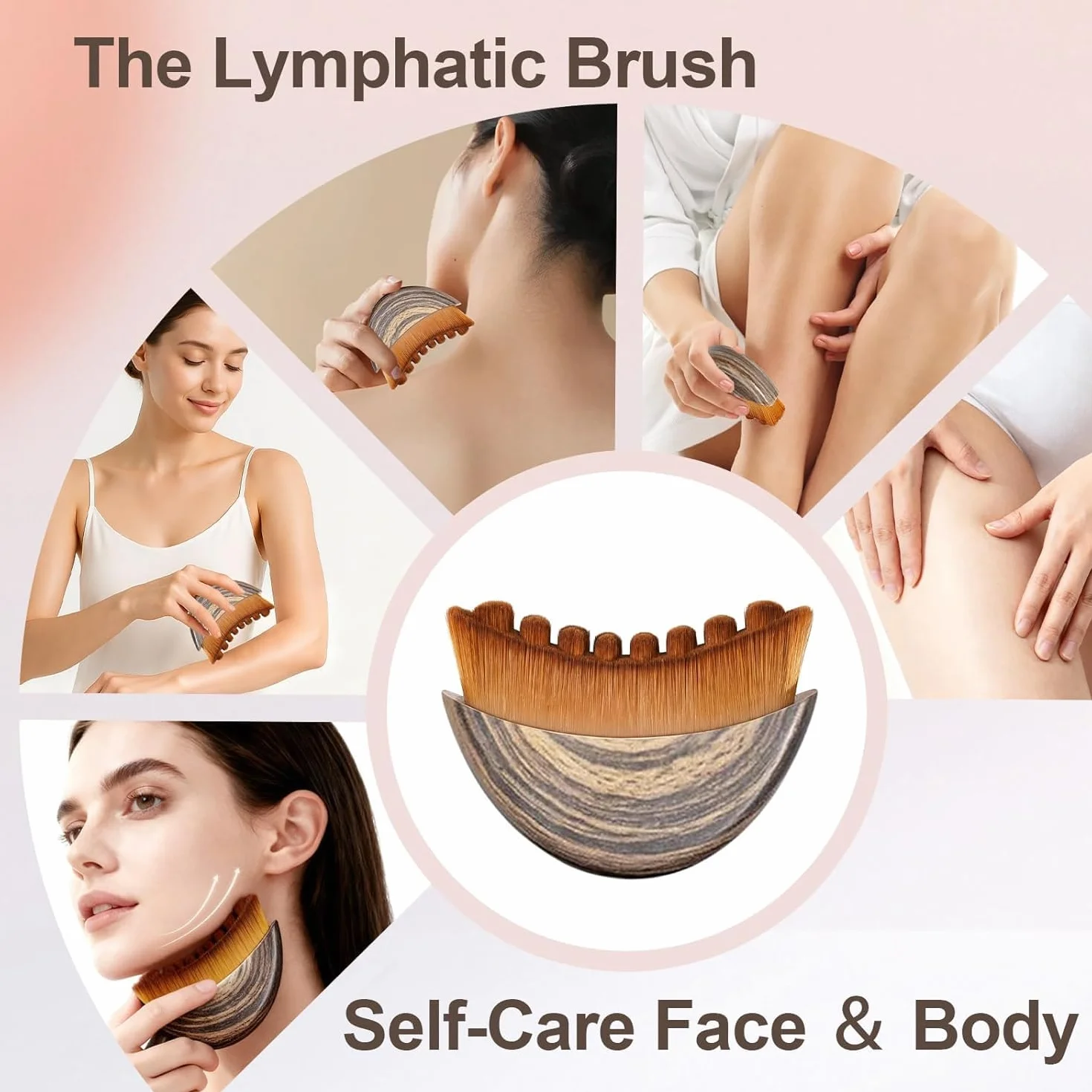 Brosses lymphatiques pour le visage, menton et mâchoire