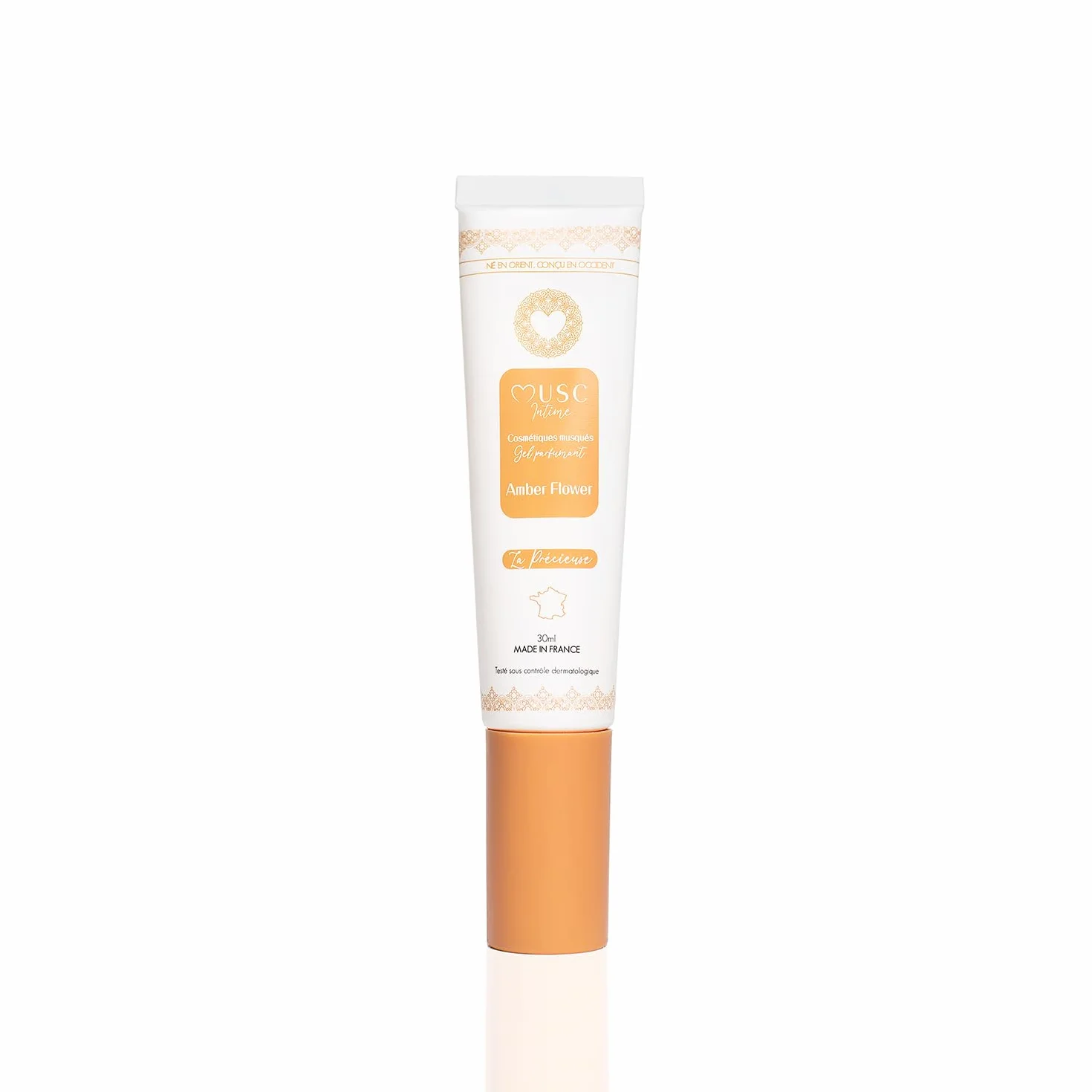 MUSC INTIME - Gel Parfumant - Amber Flower - La Précieuse - Soin Femme - Neutralise Les Odeurs Les Plus Intimes – Parfume Durablement la Peau - Tenue 48h - Flacon Pompe - 30ml
