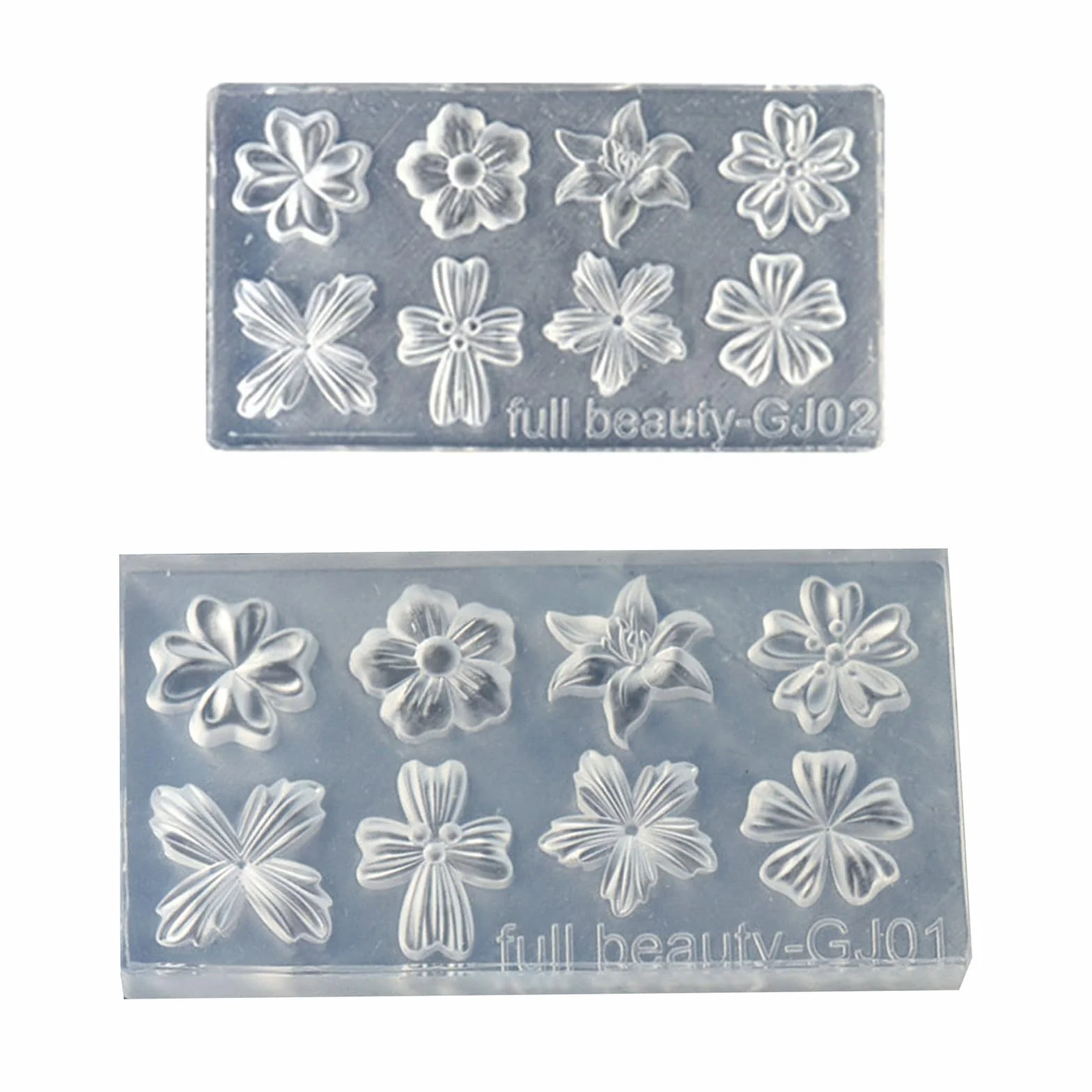 Moules en silicone 3D pour ongles forme fleur - Outil fabrication bijoux